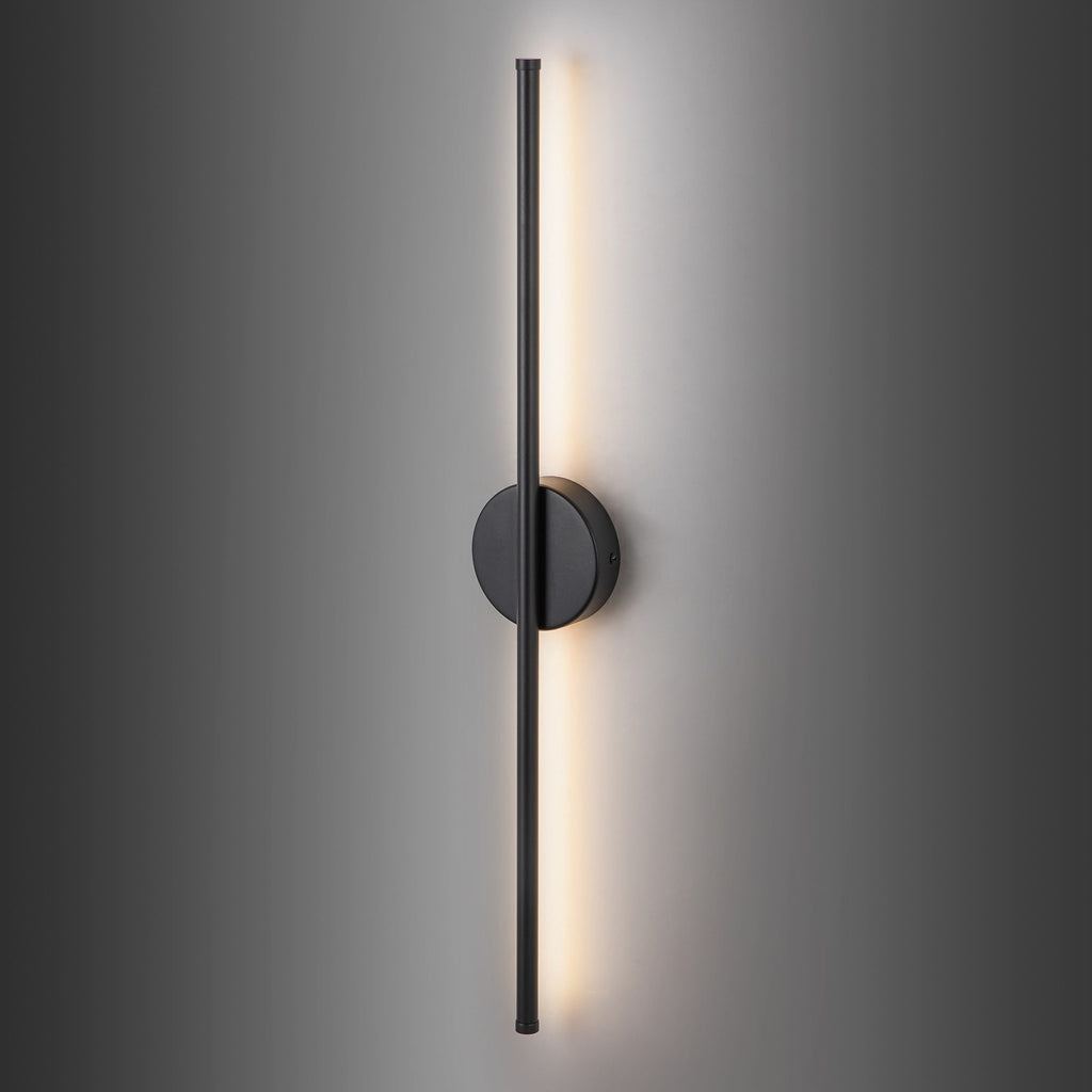 1-Light Black/ Gold/ Nickel Modern Long Linear Strip Wall Sconce Dimmable LED Bathroom Vanity Light