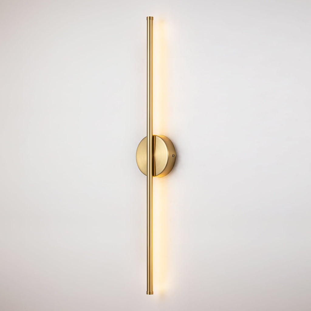 1-Light Black/ Gold/ Nickel Modern Long Linear Strip Wall Sconce Dimmable LED Bathroom Vanity Light