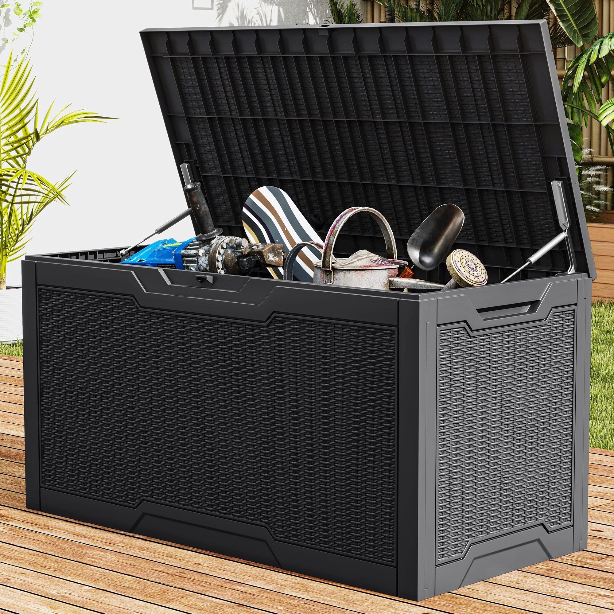 100 Gallon Outdoor Storage Waterproof Deck Box - N/A