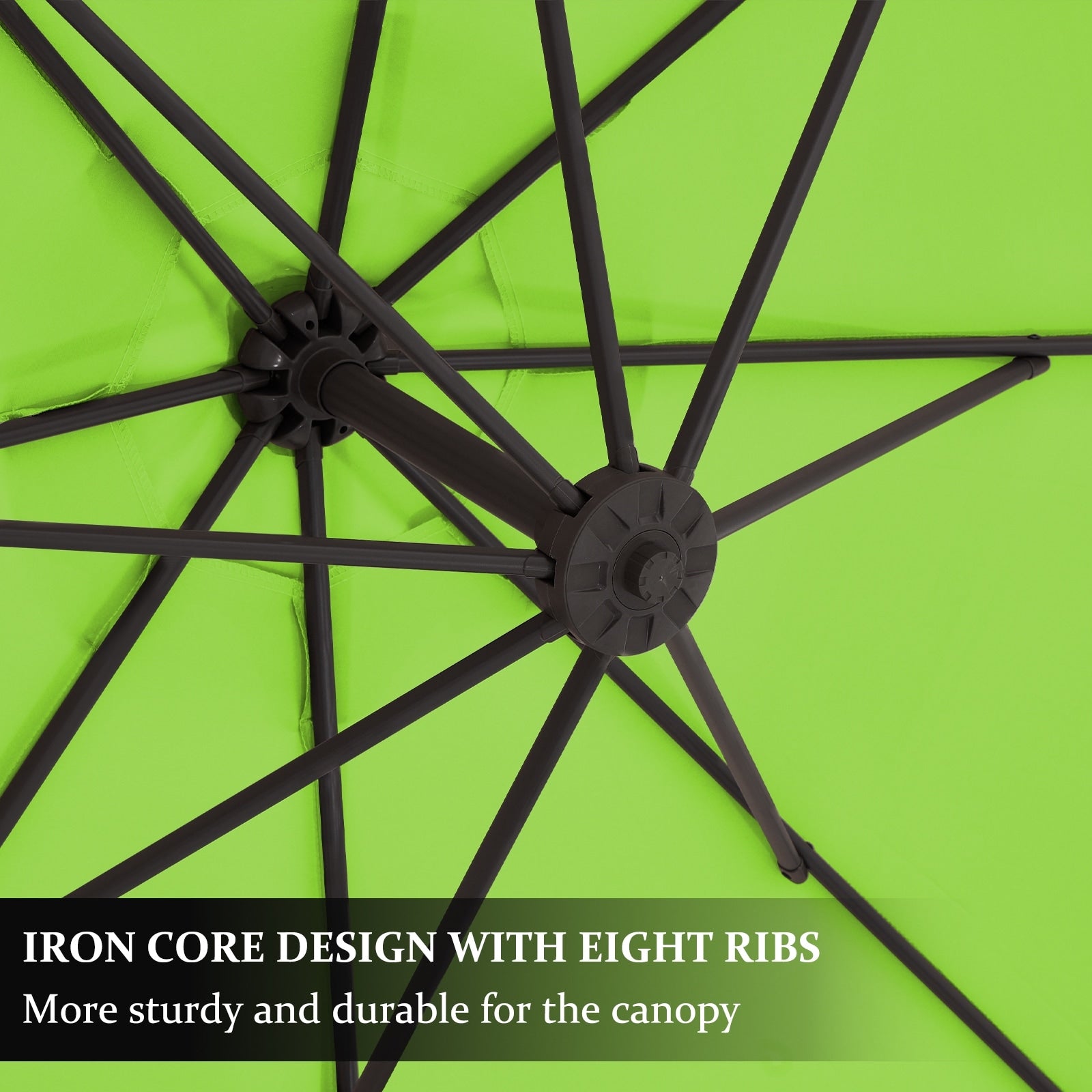 10ft Steel Crank Lift Hanging Offset Cantilever Umbrella