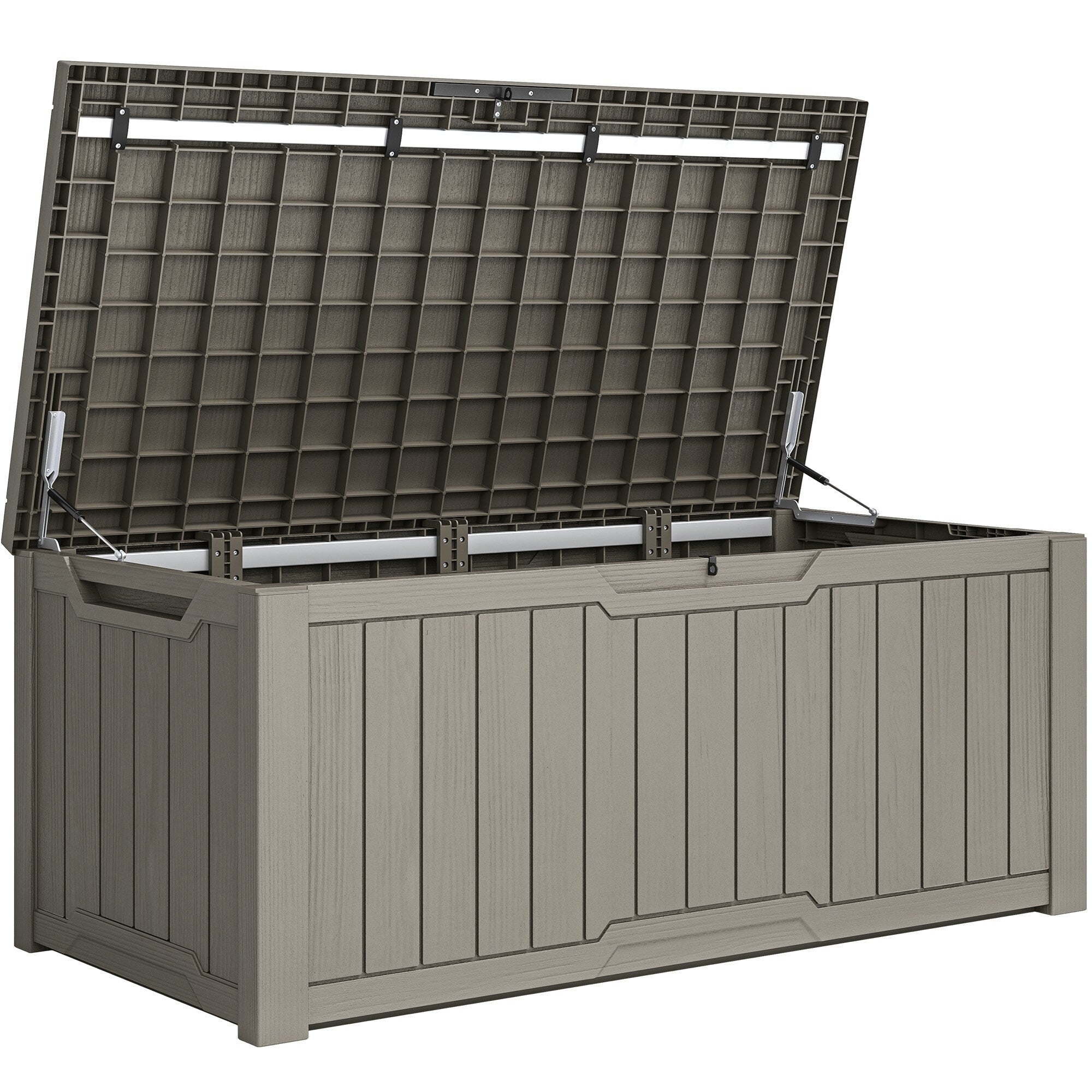 Coffre de pont verrouillable en résine résistant à l'eau de 120 à 260 gallons