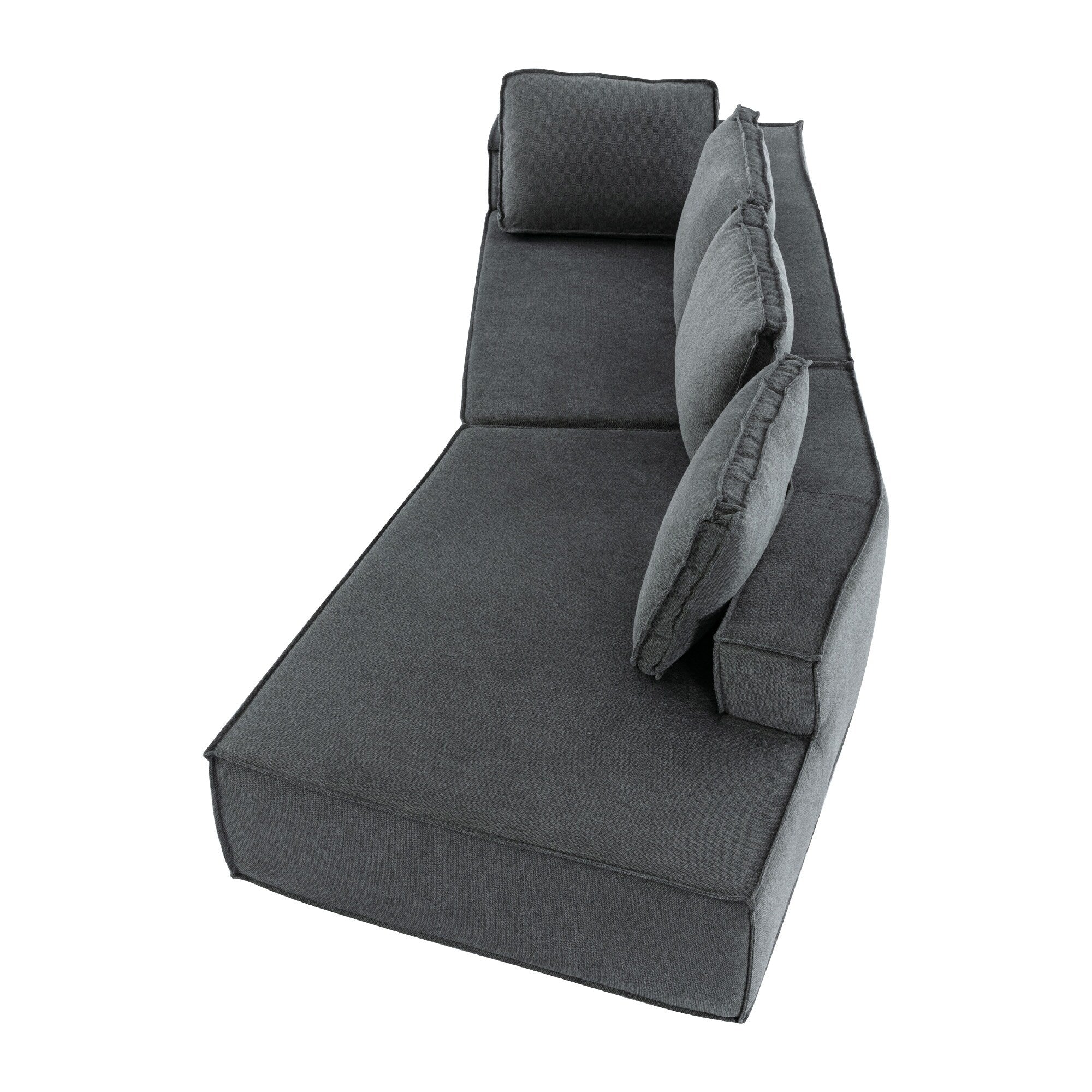 Canapé-lit d'intérieur moderne et élégant, 125 cm, aux lignes épurées, pour le salon, beige