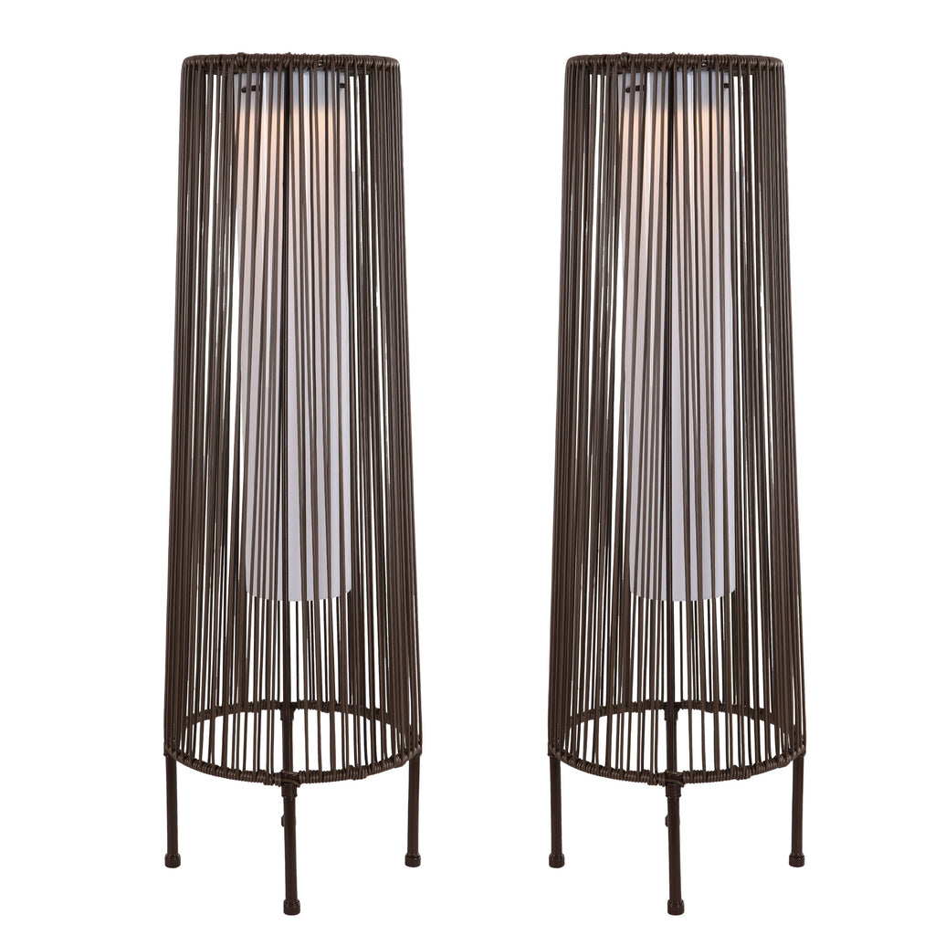 2 Pack Outdoor Solar Light Floor Lamps