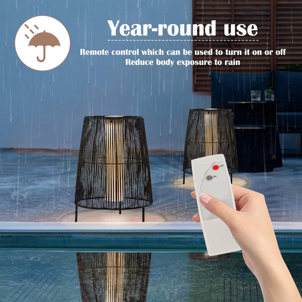 2 Pack Outdoor Solar Light Floor Lamps