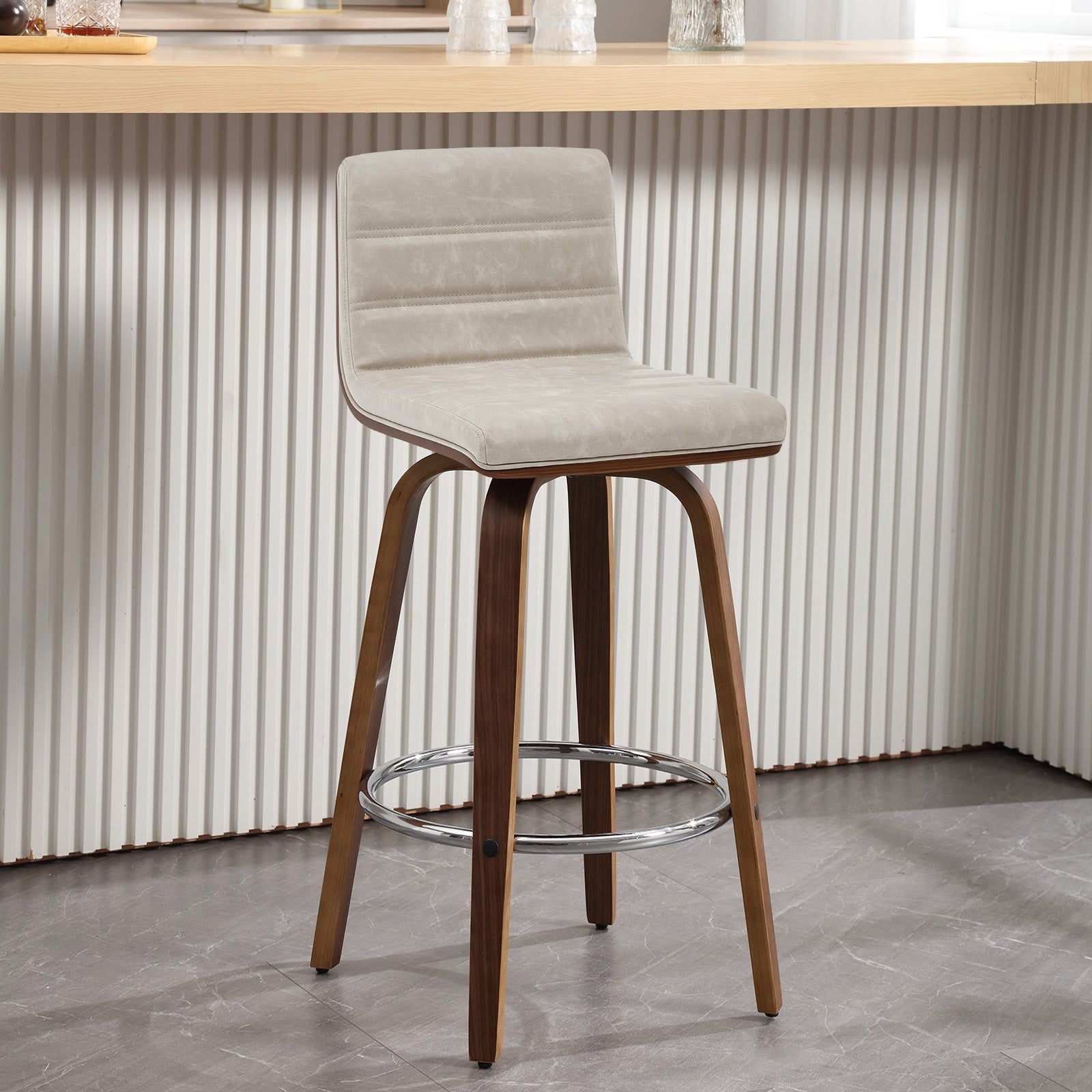 Tabourets de bar/comptoir pivotants en similicuir 26/29, lot de 2/3