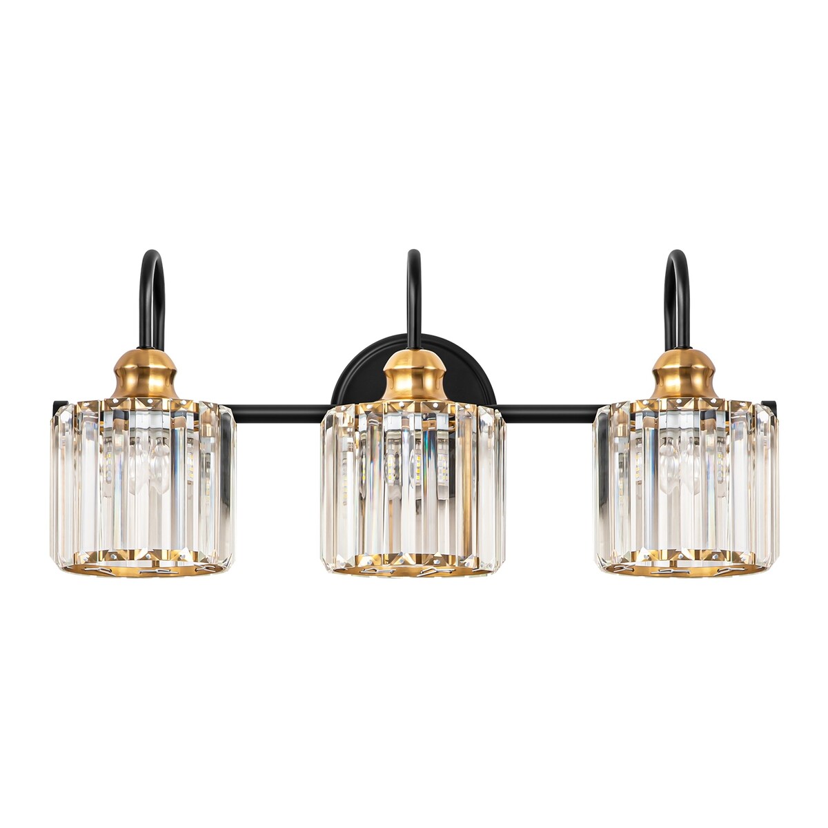 3/ 4-Light Modern Glam Crystal Dimmable Bathroom Vanity Light Linear Wall Light