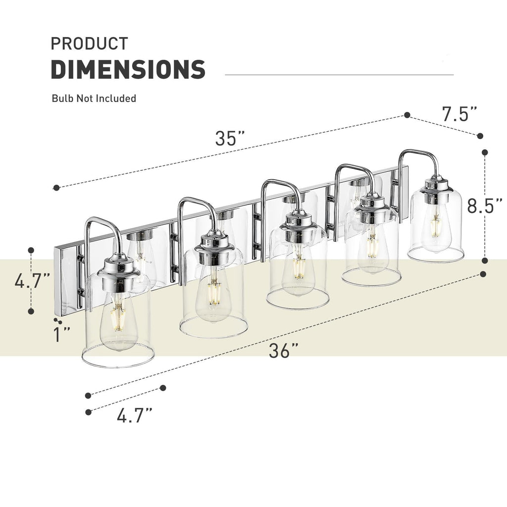 3/4/5/6-Light Modern Vanity Lights Over Mirror for Bathroom