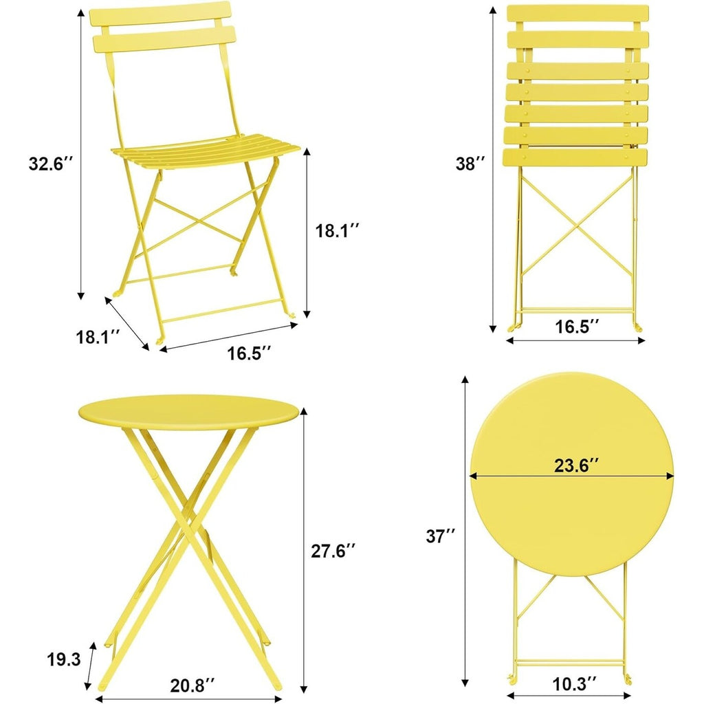 3 Pieces Patio Bistro Sets