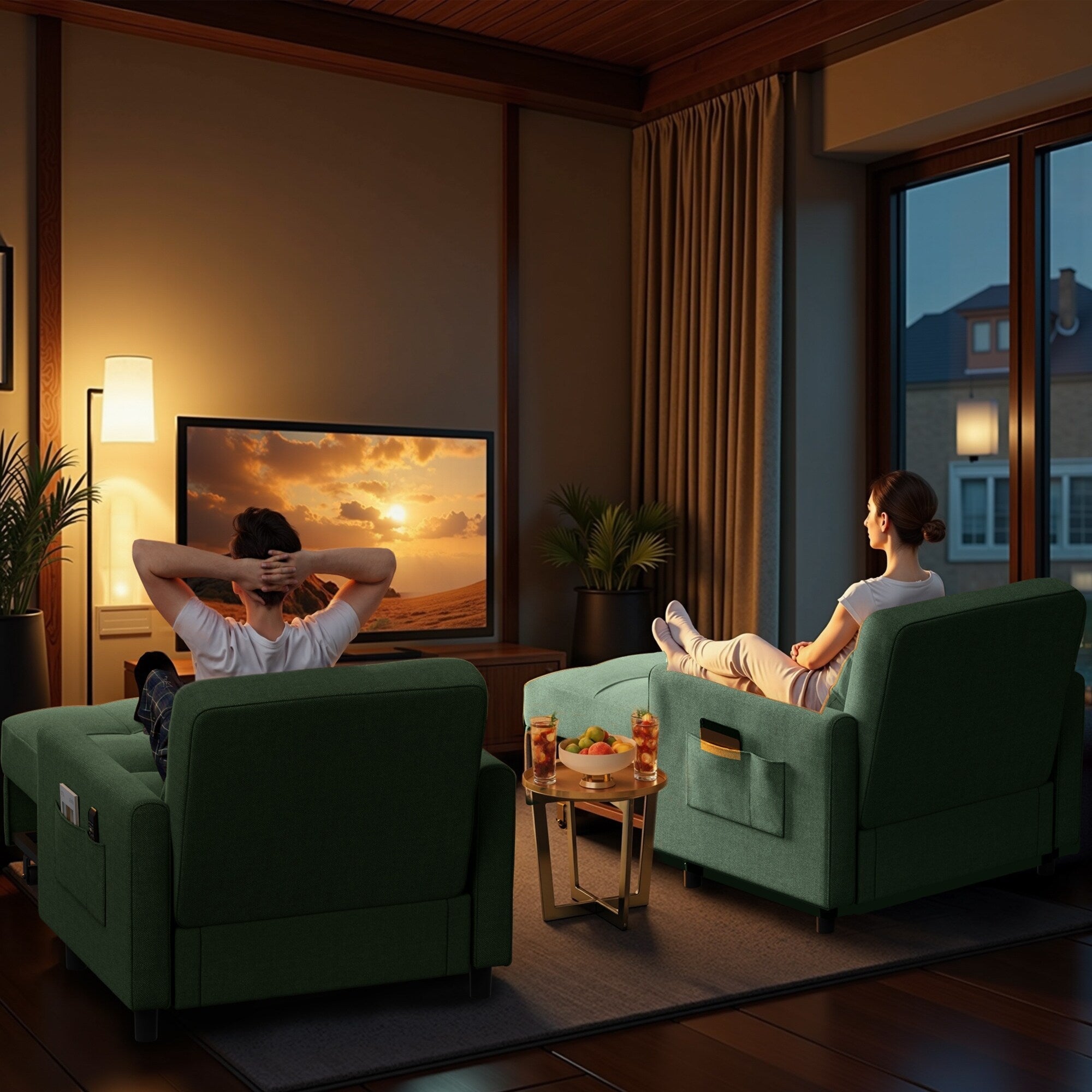 Canapé-lit 3 en 1 réglable, canapé-lit gigogne, convertible et pliable pour salon