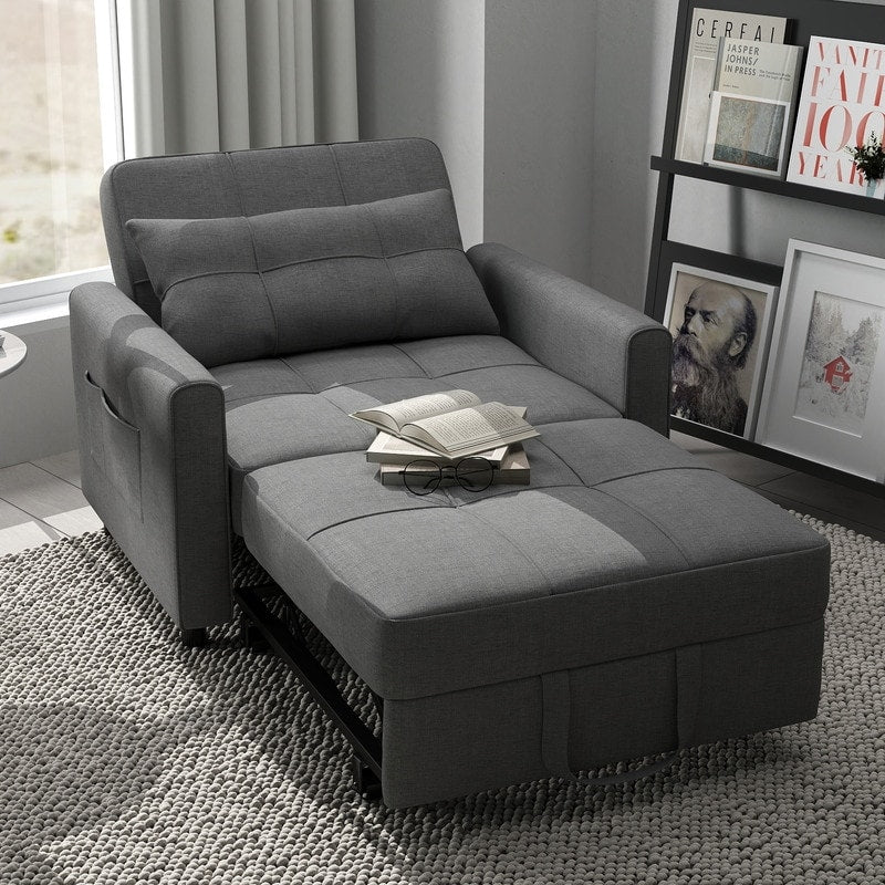 Canapé-lit 3 en 1 réglable, canapé-lit gigogne, convertible et pliable pour salon