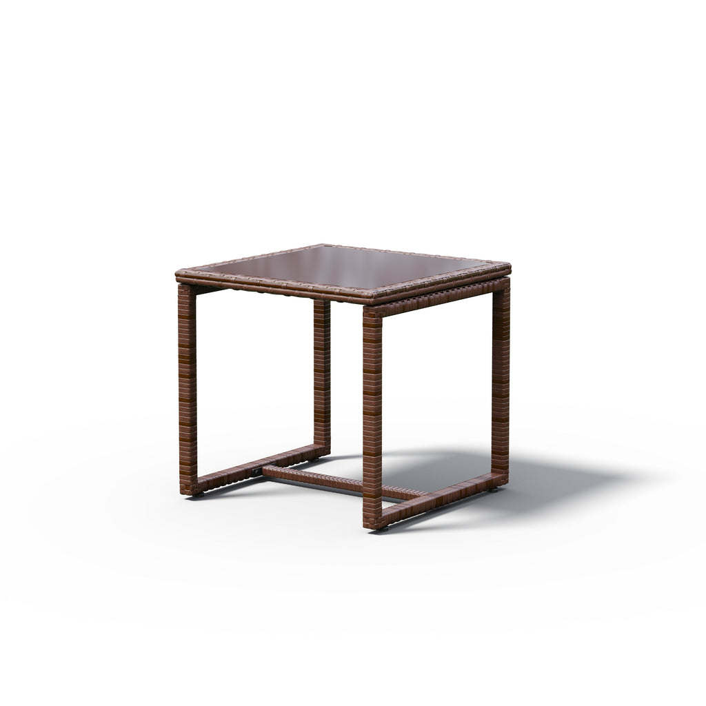 Ensemble de conversation 3 pièces en osier tressé avec coussins pour l'extérieur