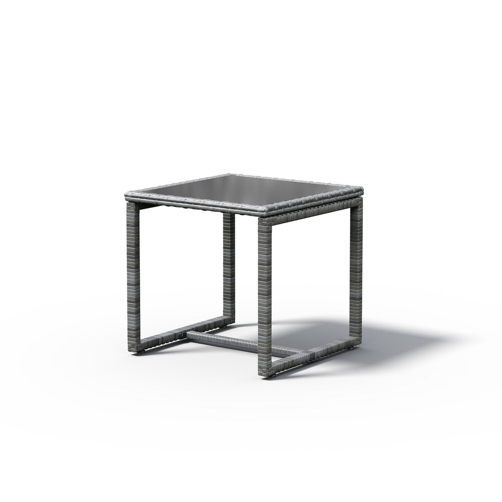 Ensemble de conversation 3 pièces en osier tressé avec coussins pour l'extérieur