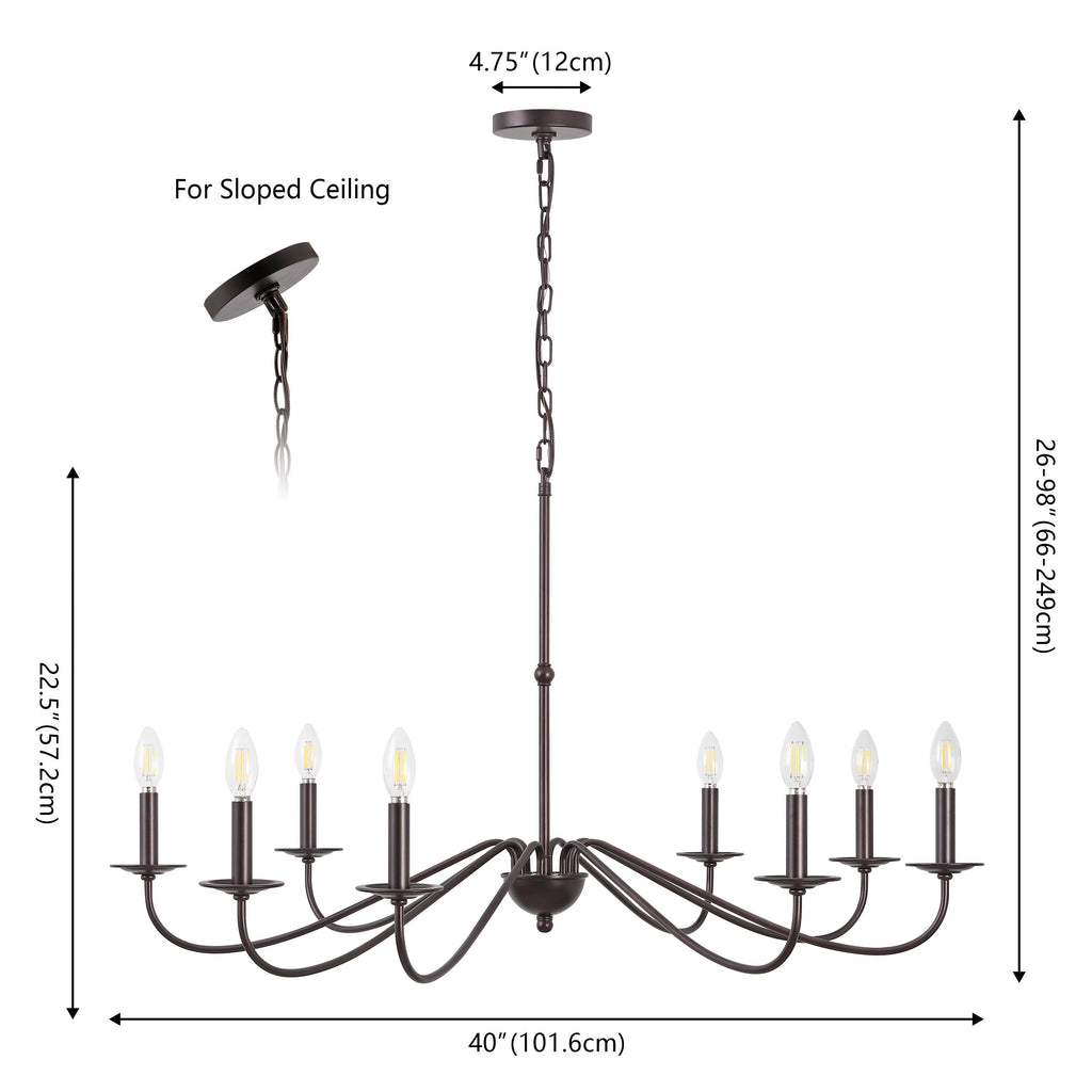 Lustre LED en fer à 6 lumières, 34,75 $, par JONATHAN Y