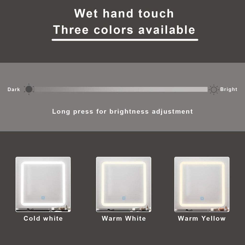 Ensemble de coiffeuse de maquillage de 39,4 po de largeur avec tabouret et miroir