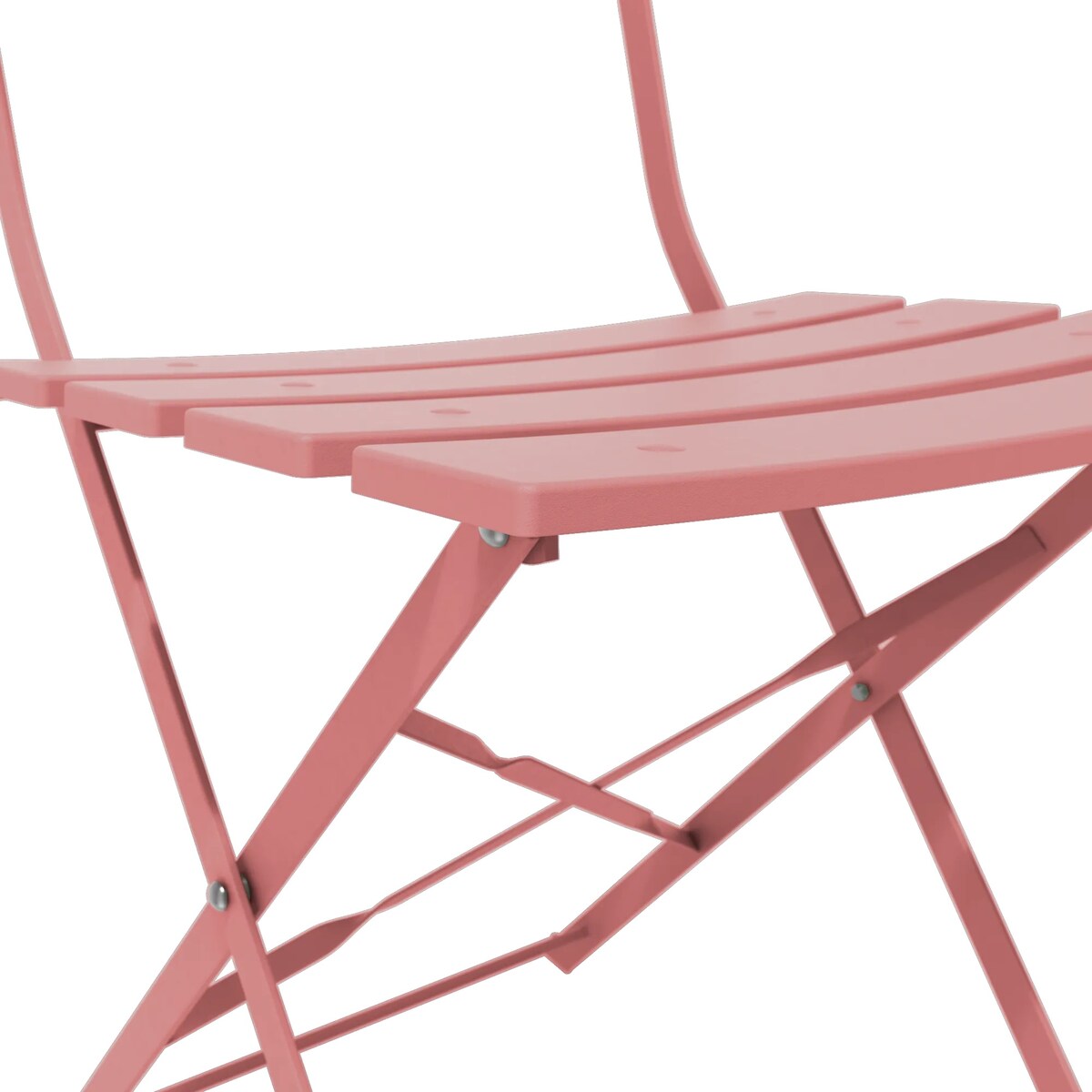 3pc Metal Folding Bistro Set, Weather-Resistant Outdoor/Indoor Conversation Set for Patio, Yard, Garden