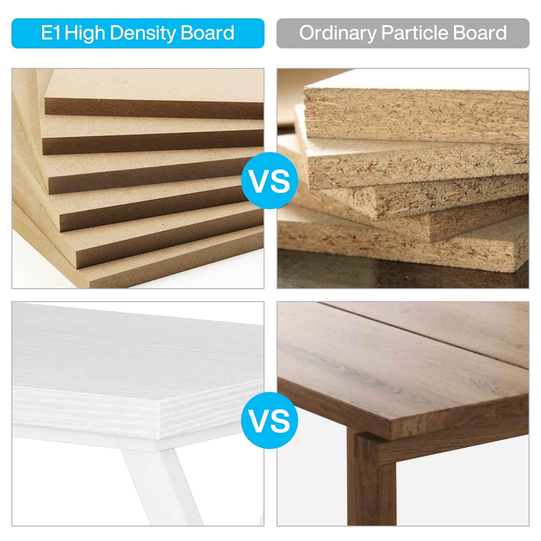 Bureau d'ordinateur robuste 55 pouces, bureau de bureau