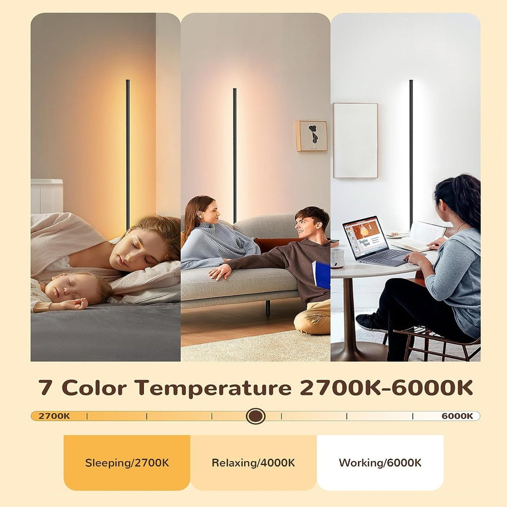 55 RGB Metal Corner Lamp Minimalist LED Floor Lamp