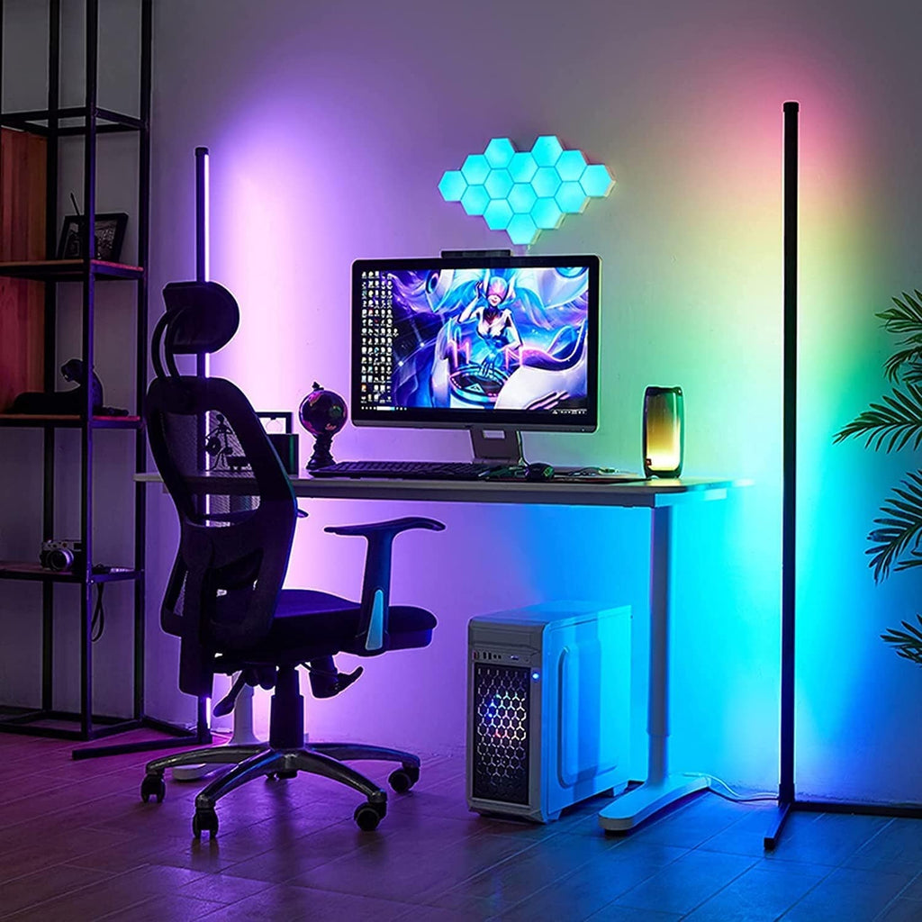 55 RGB Metal Corner Lamp Minimalist LED Floor Lamp
