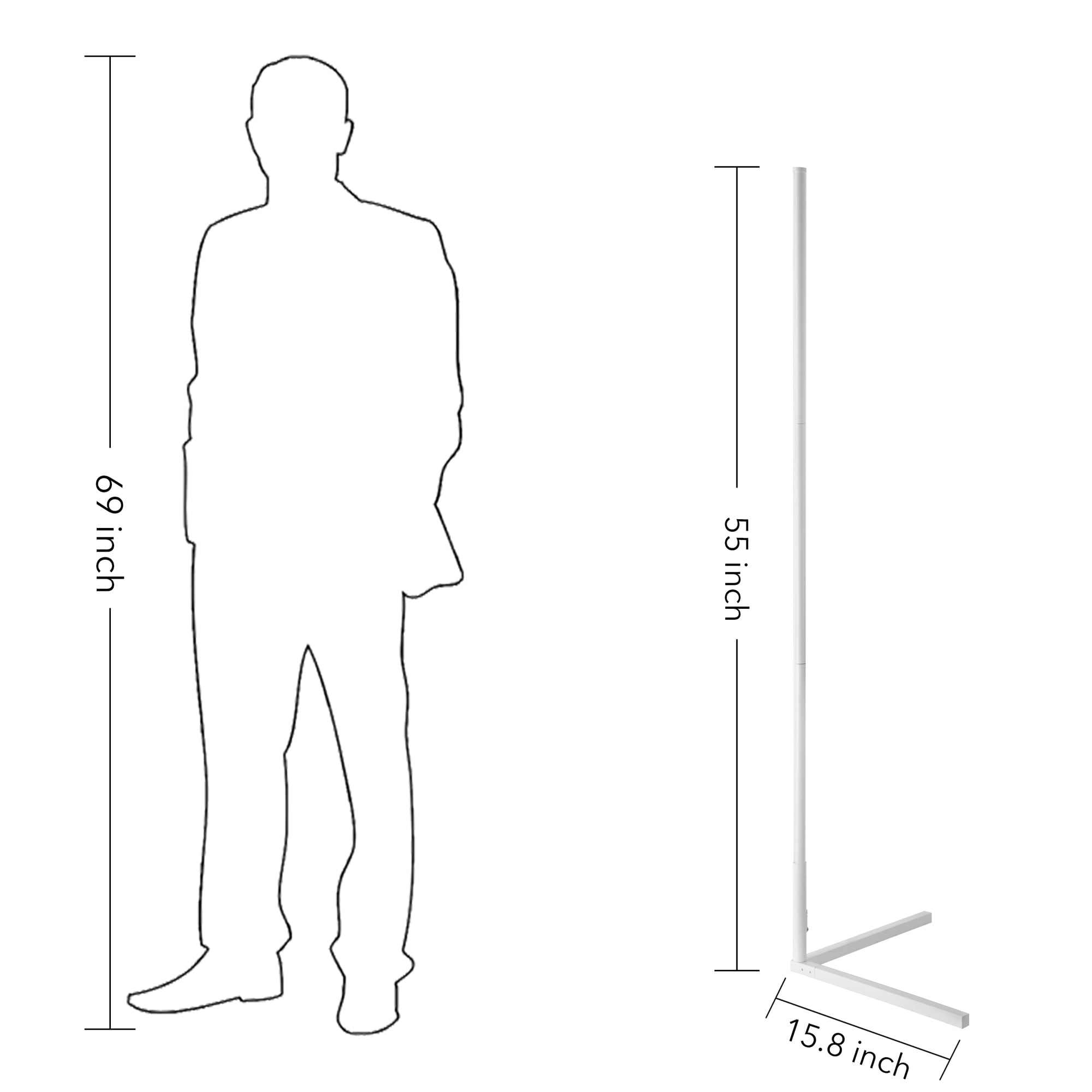 55 RGB Metal Corner Lamp Minimalist LED Floor Lamp