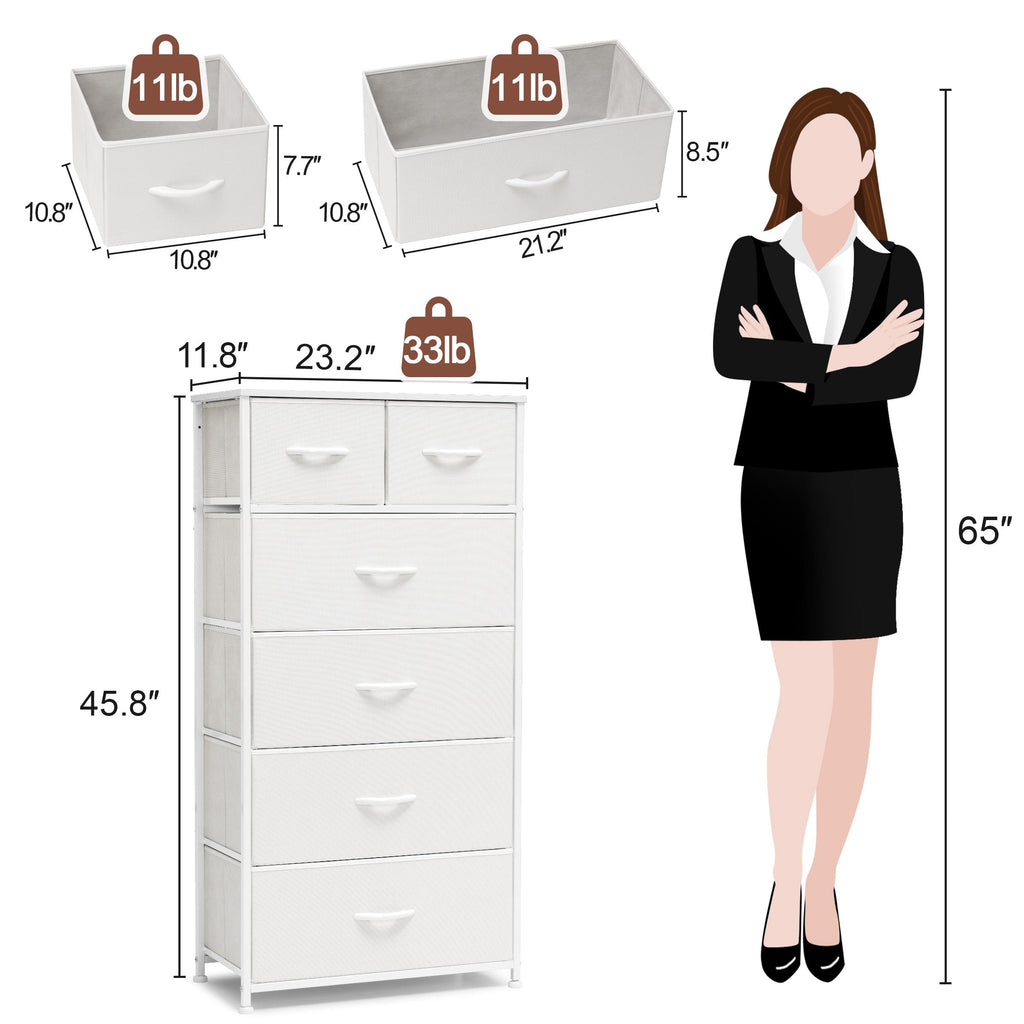 6-drawer Chest Vertical Dresser Storage Tower by Crestlive Products