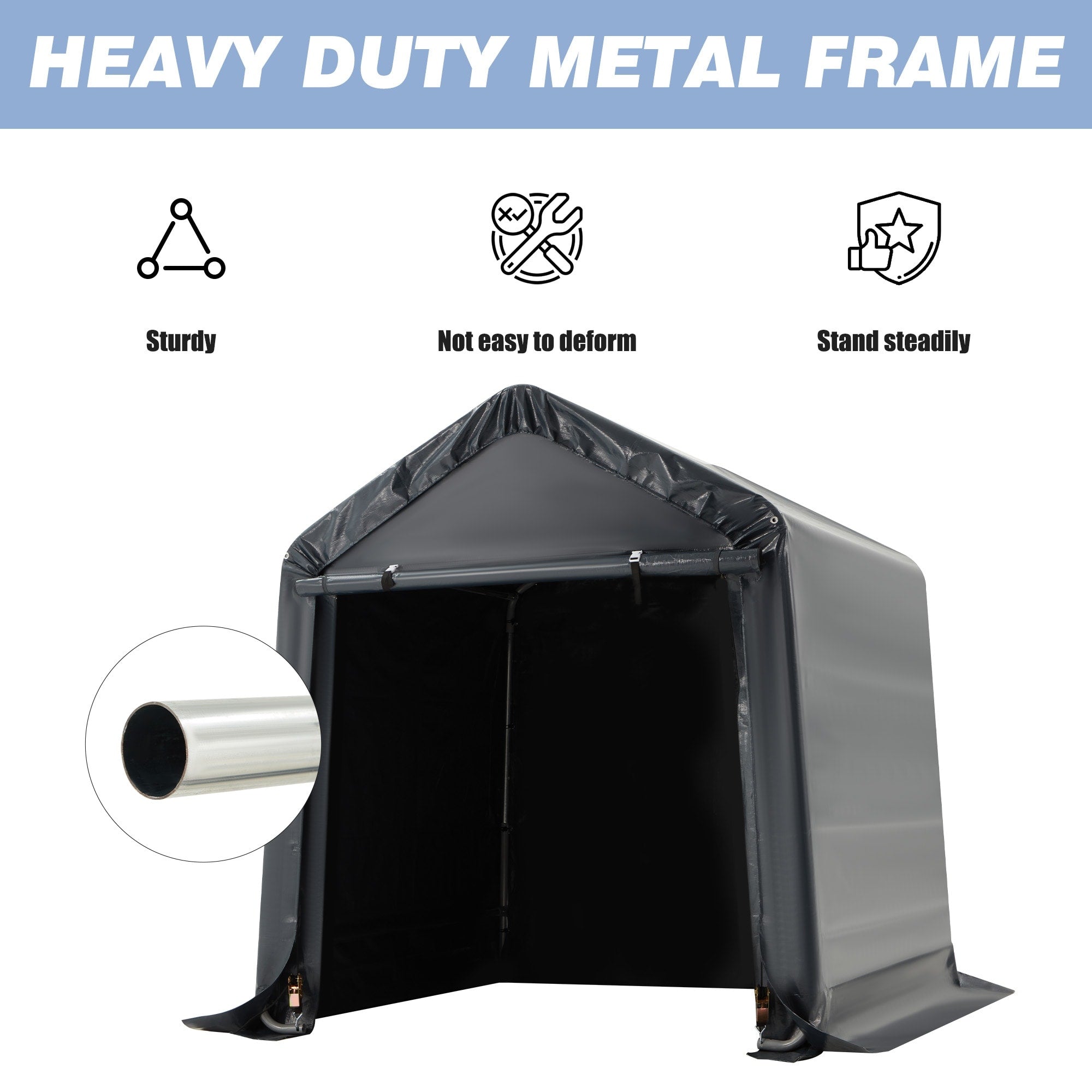 Abri de jardin et abri d'auto extérieur : abri portable pour vélos, motos et rangement de jardin