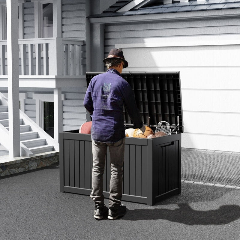 Outdoor Patio Storage Resin Lockable Deck Box