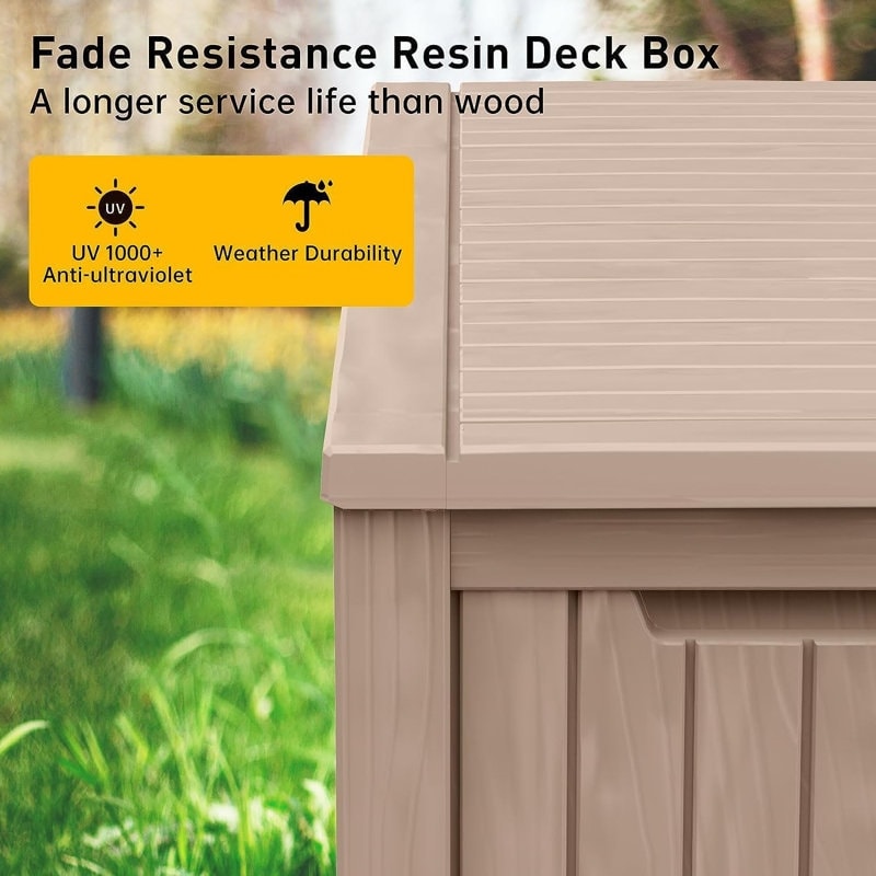 Outdoor Patio Storage Resin Lockable Deck Box