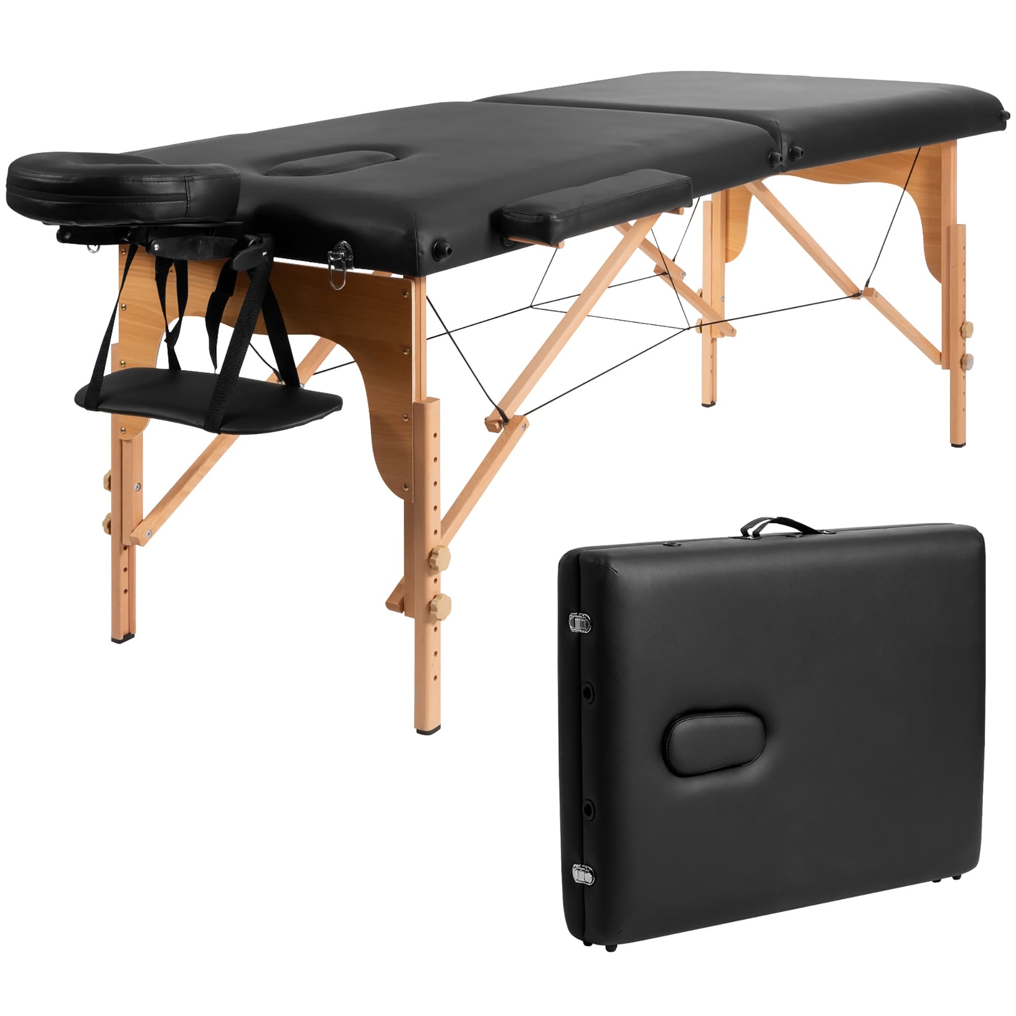 84''L Portable Massage Table Adjustable Facial Spa Bed Tattoo w/ Carry