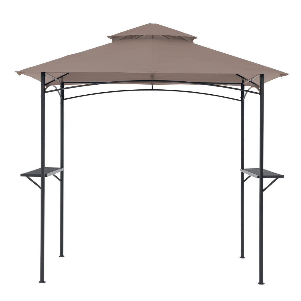 8' x 5' Outdoor Rainproof Grill Gazebo With Double Layer Vented Design