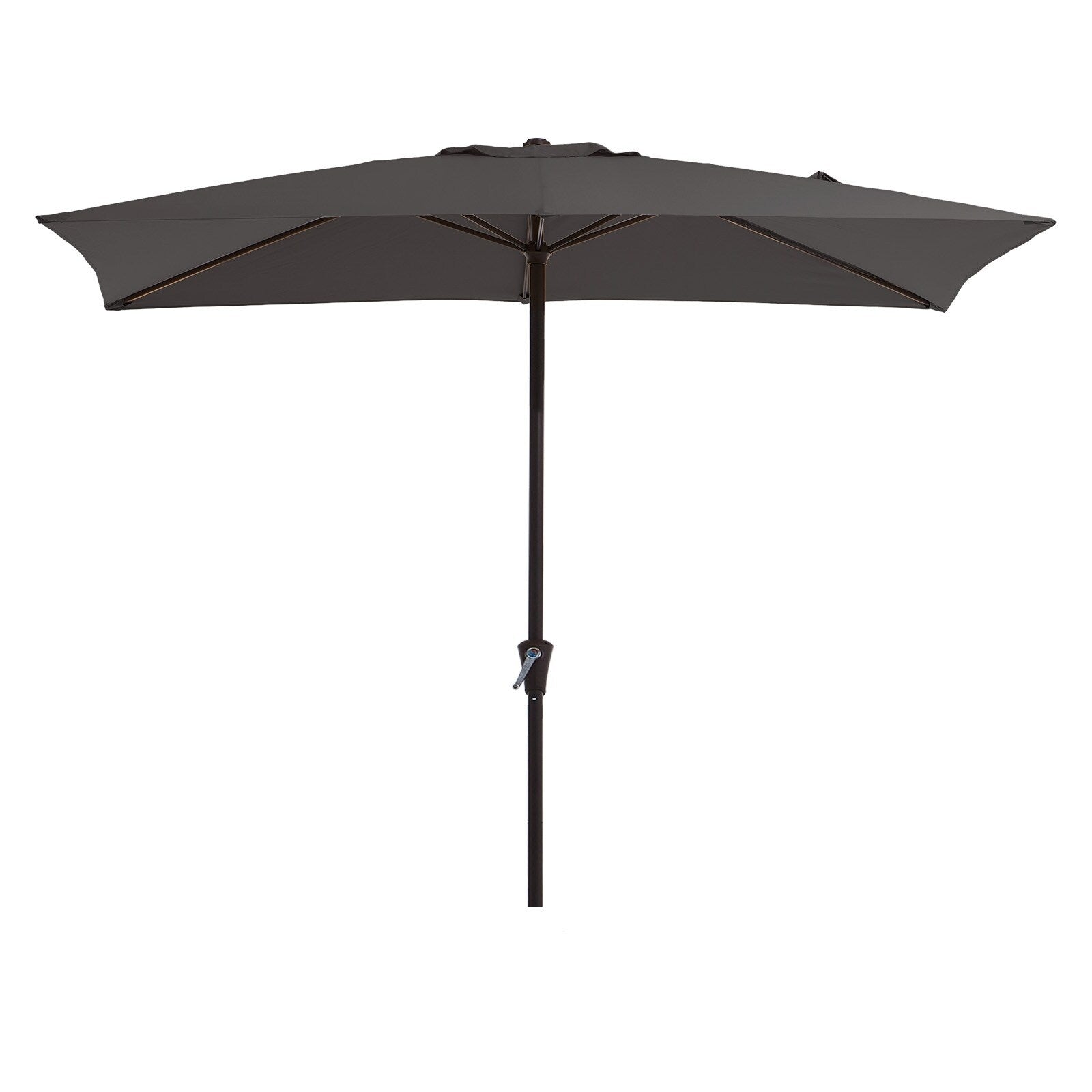 8*10ft Rectangular Patio Market Umbrella with Crank & Tilt，UV-Resistant