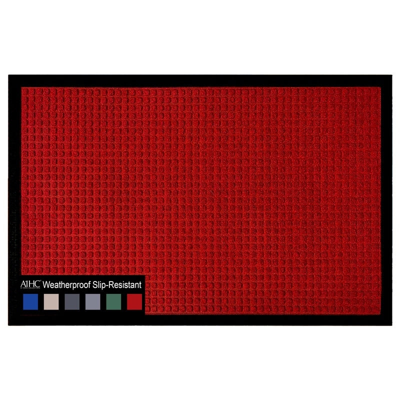 Tapis de porte A1HC neuf, durable et polyvalent, en caoutchouc polypropylène, pour usage intérieur et extérieur, toutes saisons.