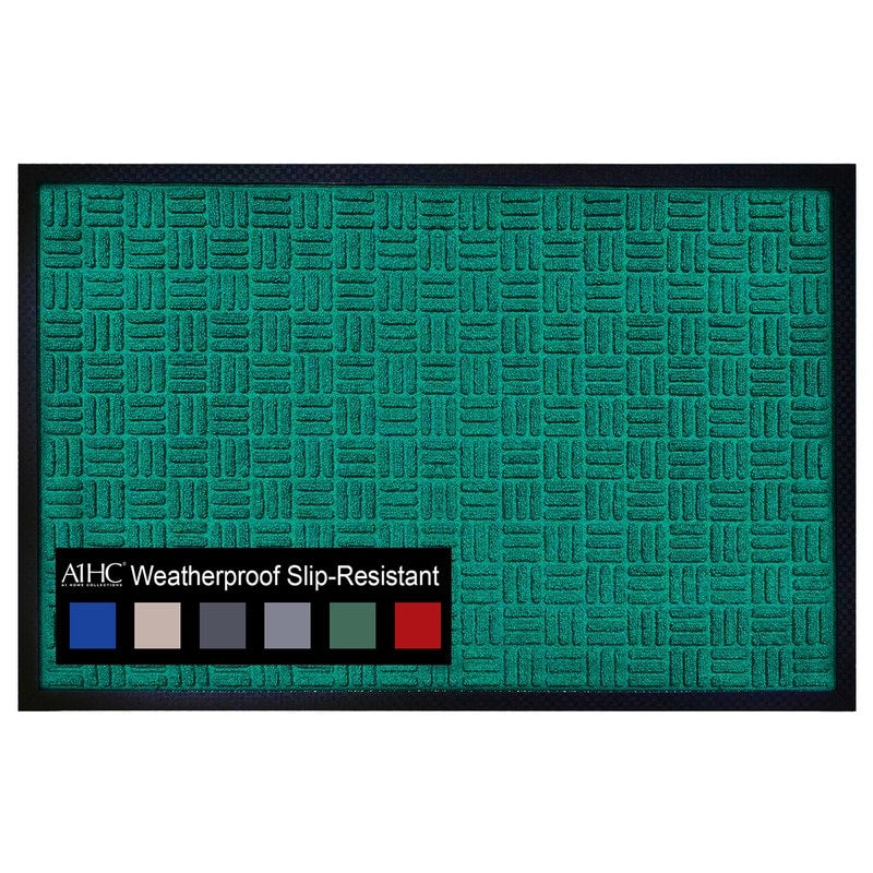 Tapis de porte A1HC neuf, durable et polyvalent, en caoutchouc polypropylène, pour usage intérieur et extérieur, toutes saisons.