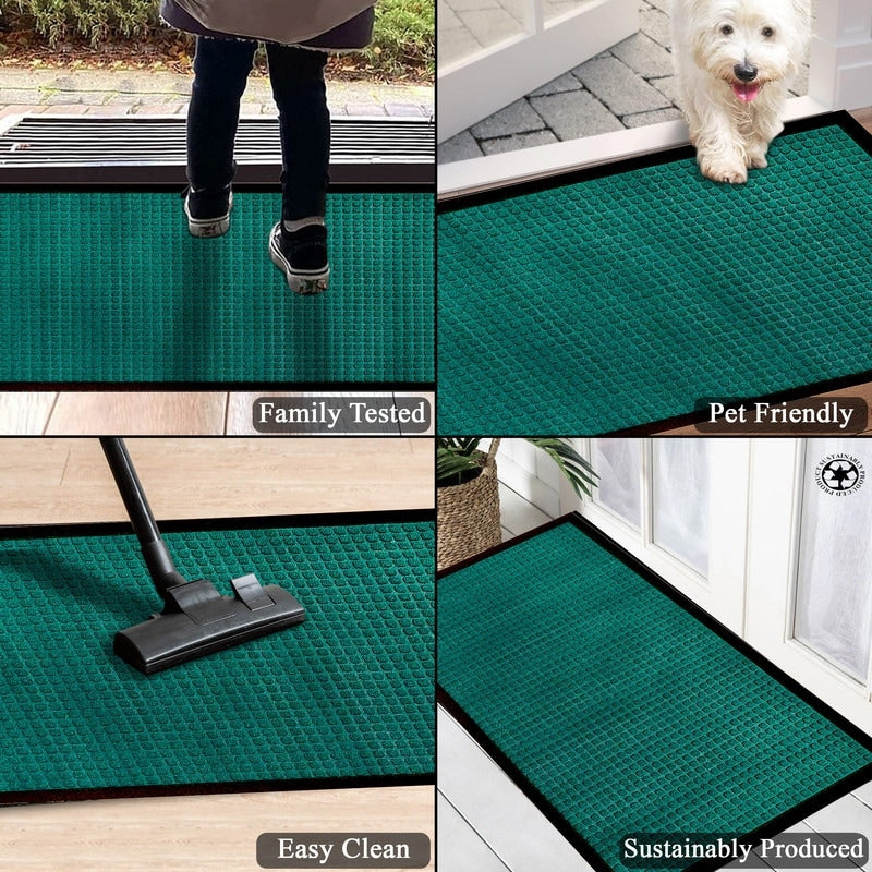 Tapis de porte A1HC neuf, durable et polyvalent, en caoutchouc polypropylène, pour usage intérieur et extérieur, toutes saisons.