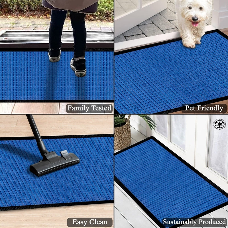 Tapis de porte A1HC neuf, durable et polyvalent, en caoutchouc polypropylène, pour usage intérieur et extérieur, toutes saisons.