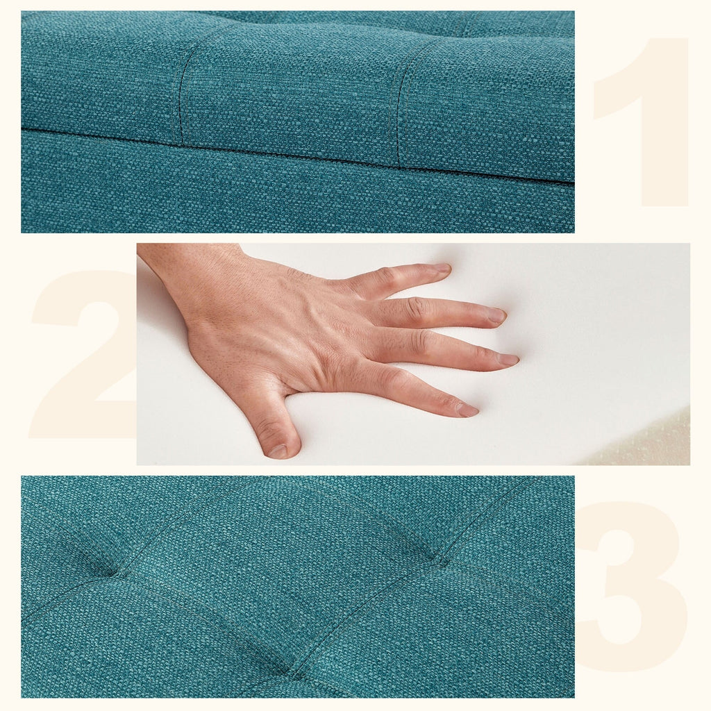 Banc ottoman de rangement en cuir reconstitué Adeco 50