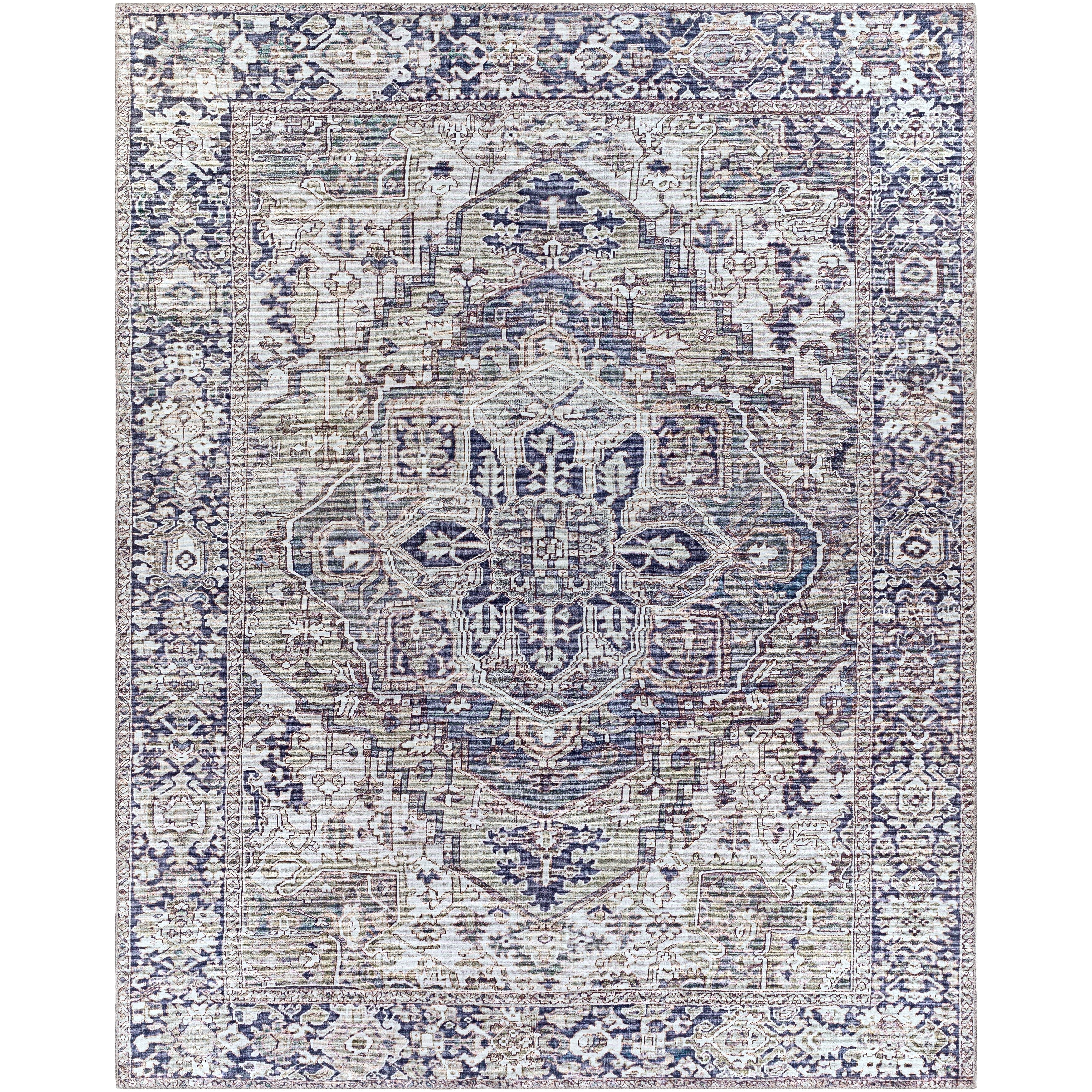 Tapis imprimé médaillon vintage Livabliss Adenia