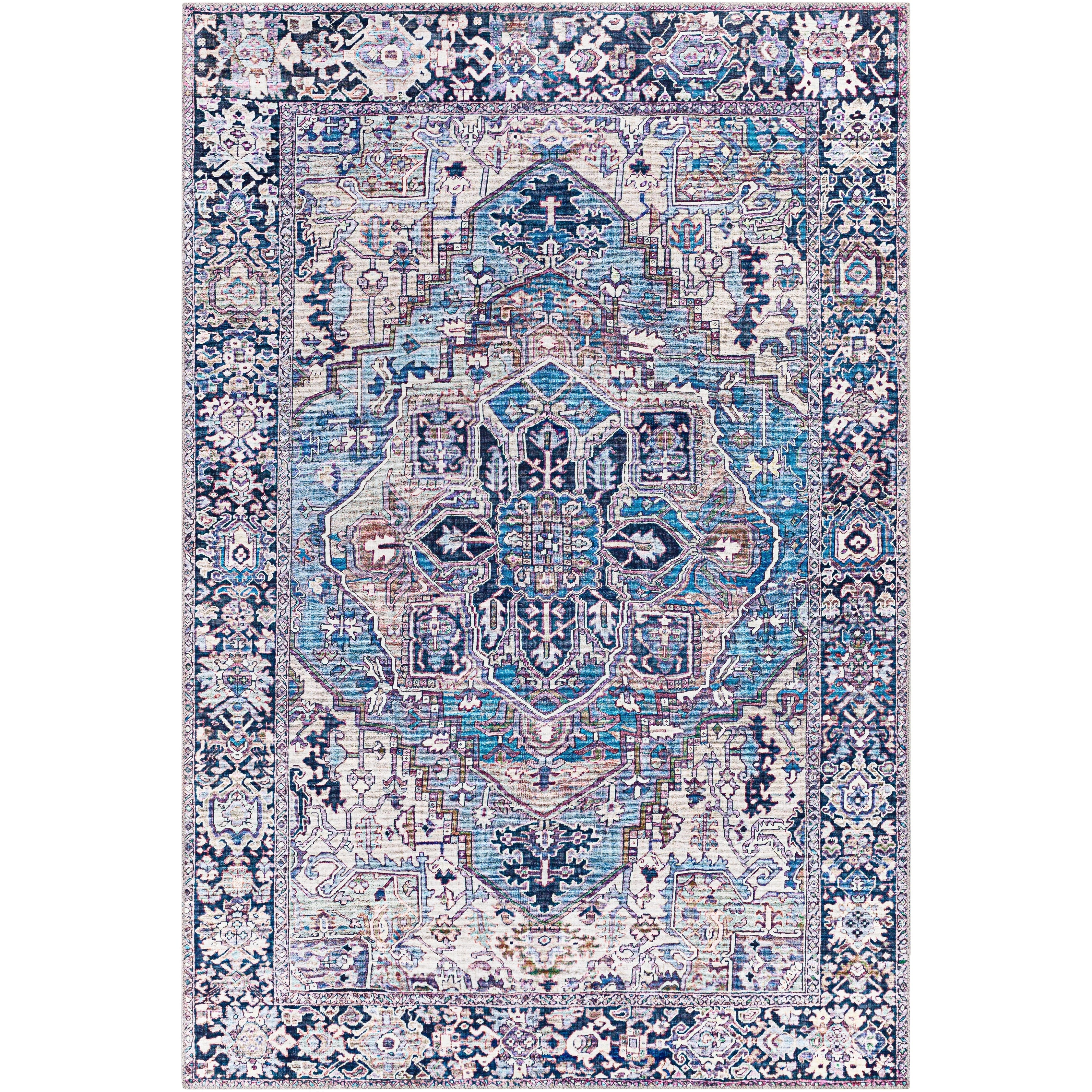 Tapis imprimé médaillon vintage Livabliss Adenia