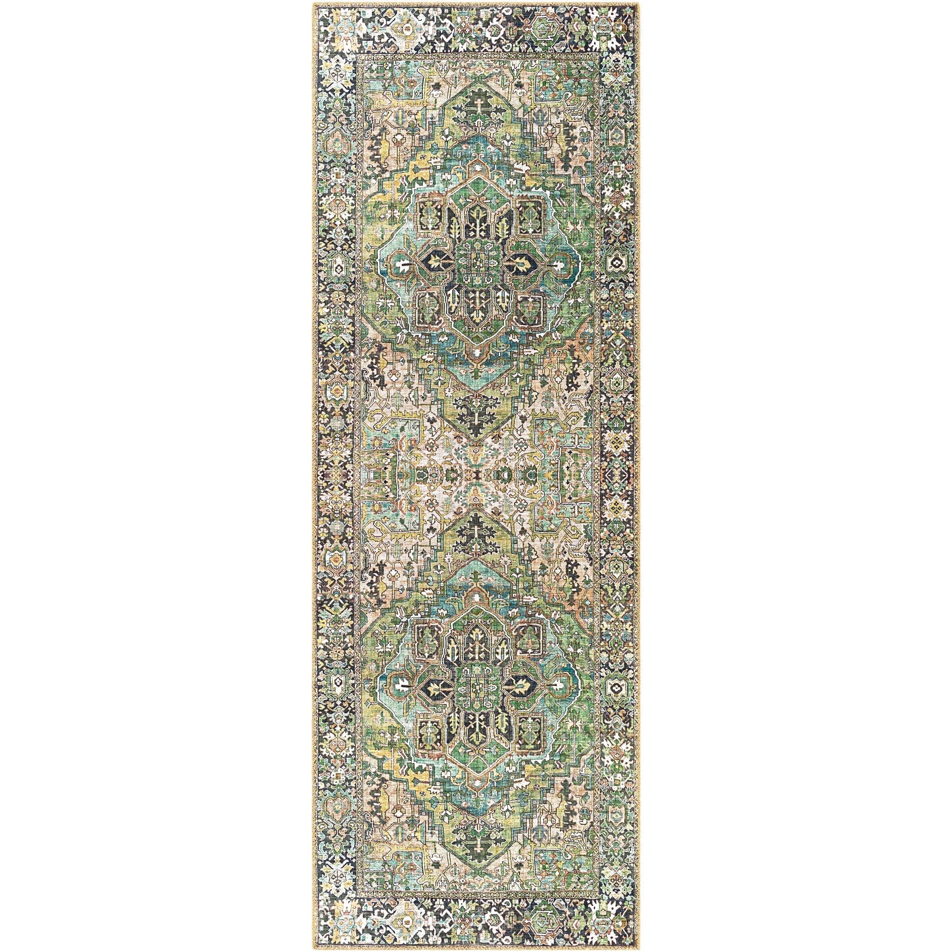 Tapis imprimé médaillon vintage Livabliss Adenia