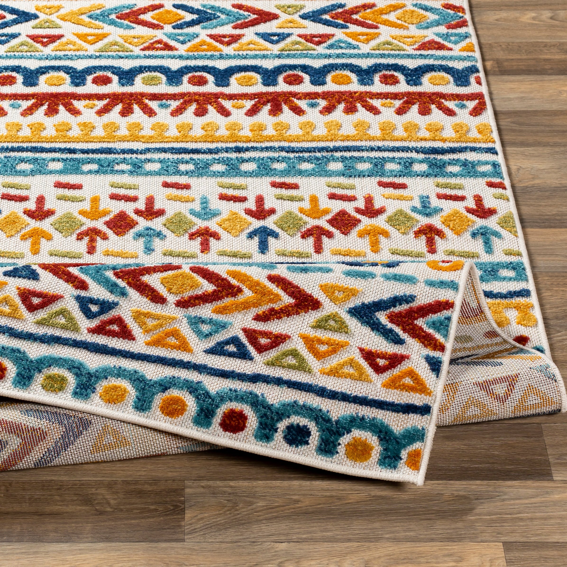 Tapis d'intérieur/extérieur Livabliss Aldine Vibrant Boho