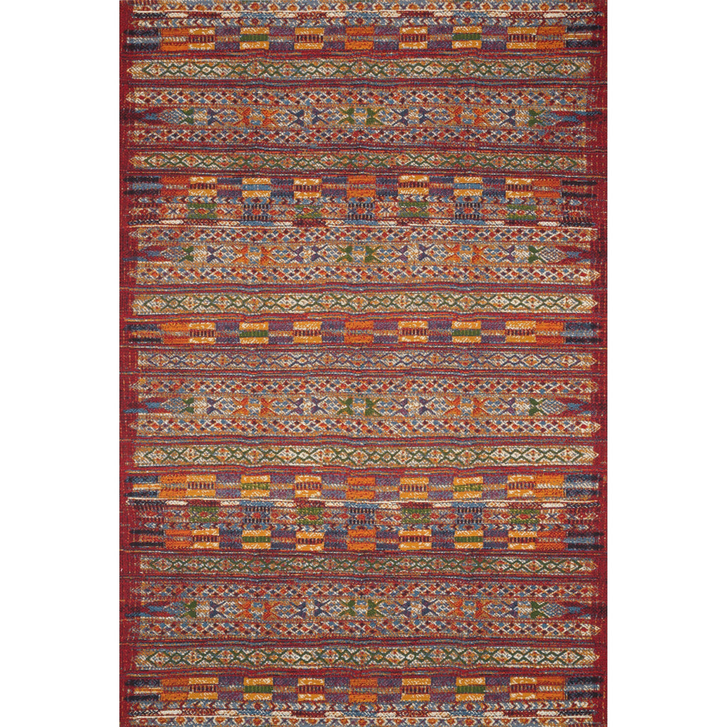 Tapis d'intérieur/extérieur Alexander Home Armanda à motif tribal moderne