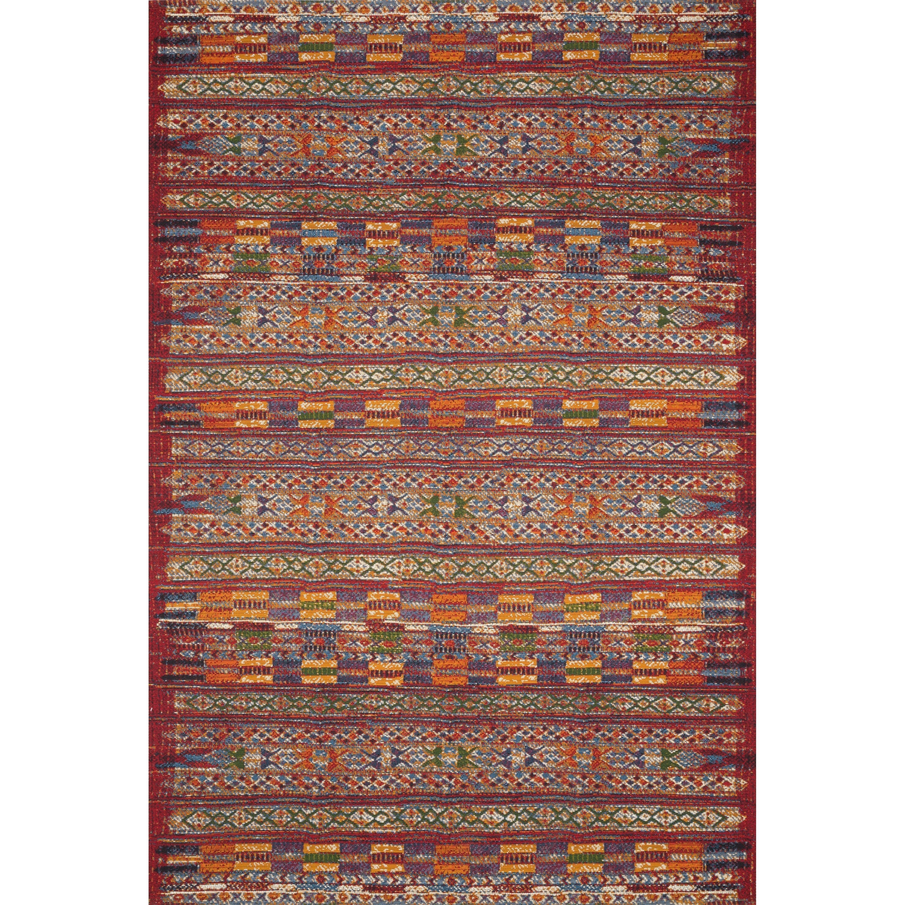 Tapis d'intérieur/extérieur Alexander Home Armanda à motif tribal moderne