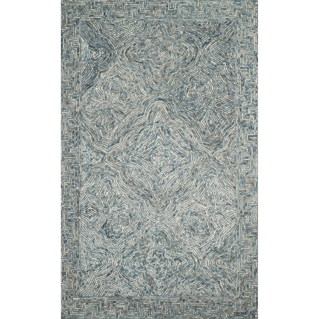 Tapis contemporain Alexander Home Aspen Denim Wool tufté à la main