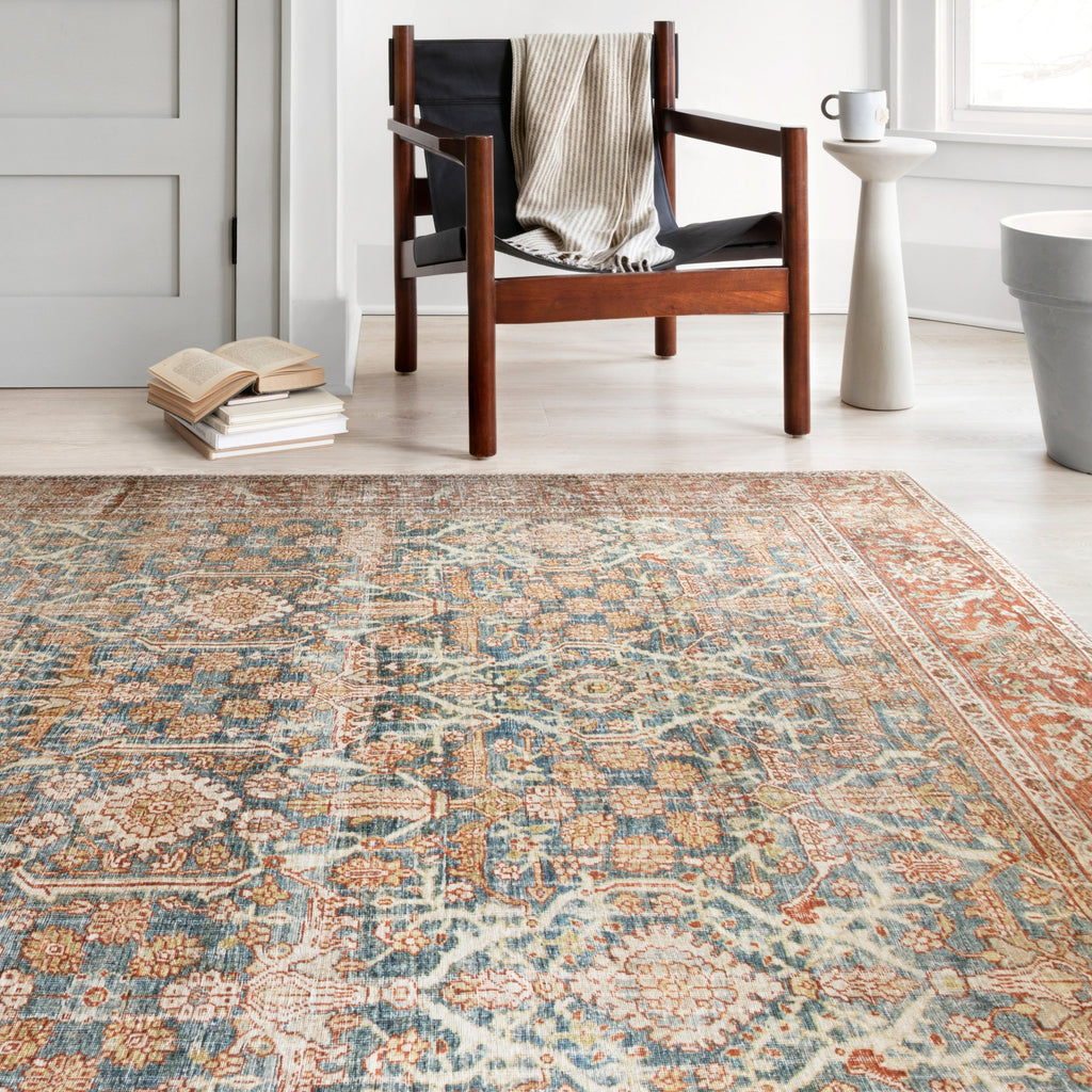 Tapis Alexander Home Isabelle Boho Vintage à motif botanique