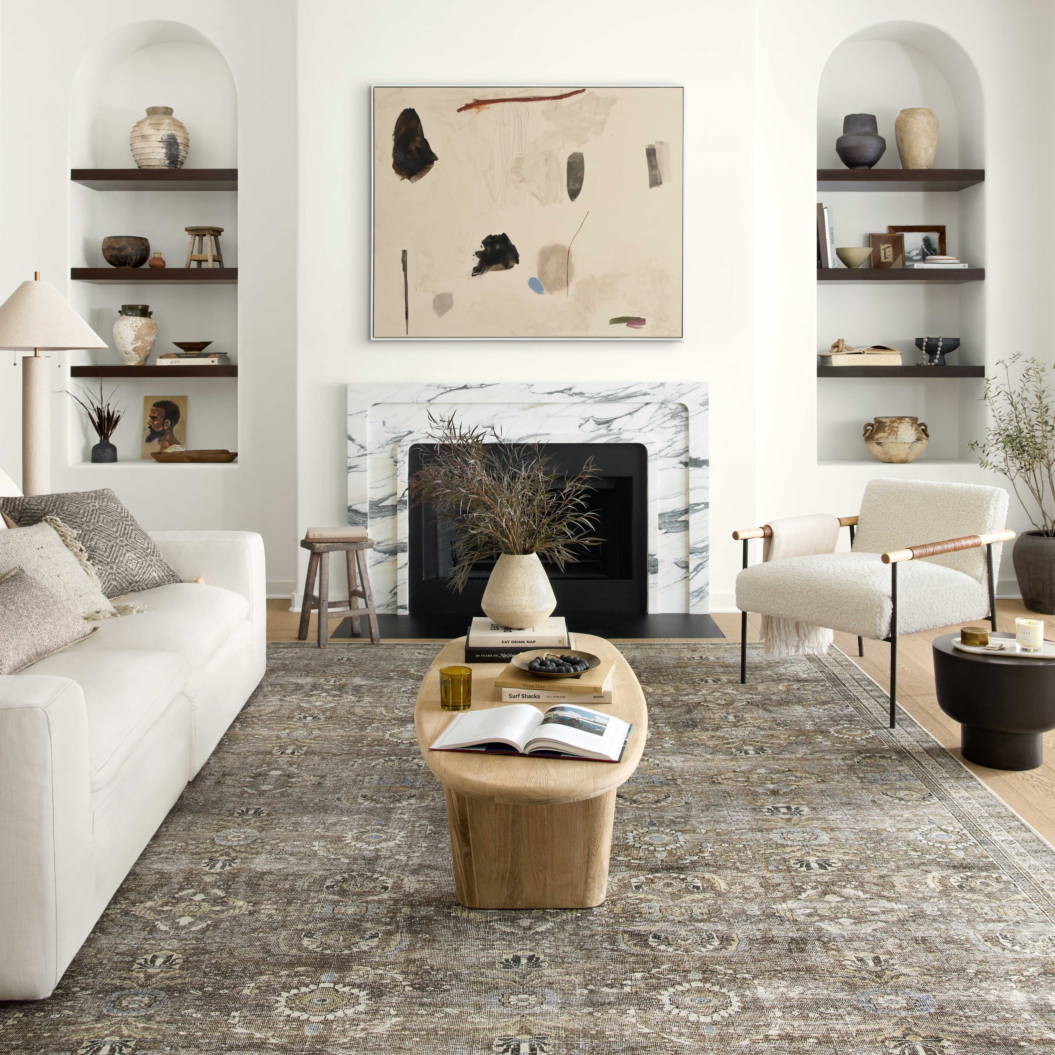 Tapis imprimé vintage Isabelle style shabby chic d'Alexander Home