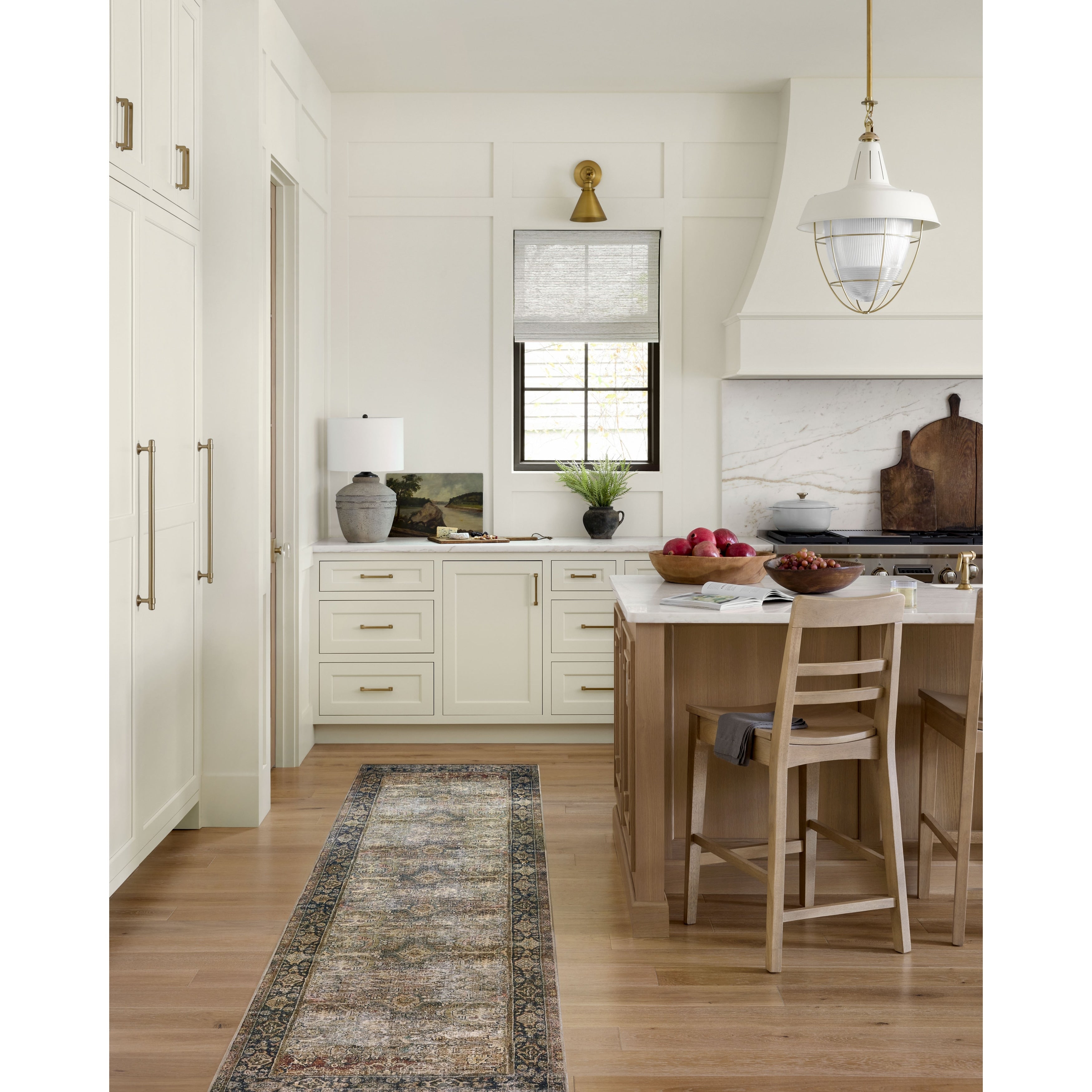 Tapis imprimé à motif oriental Alexander Home Isabelle, tons olive