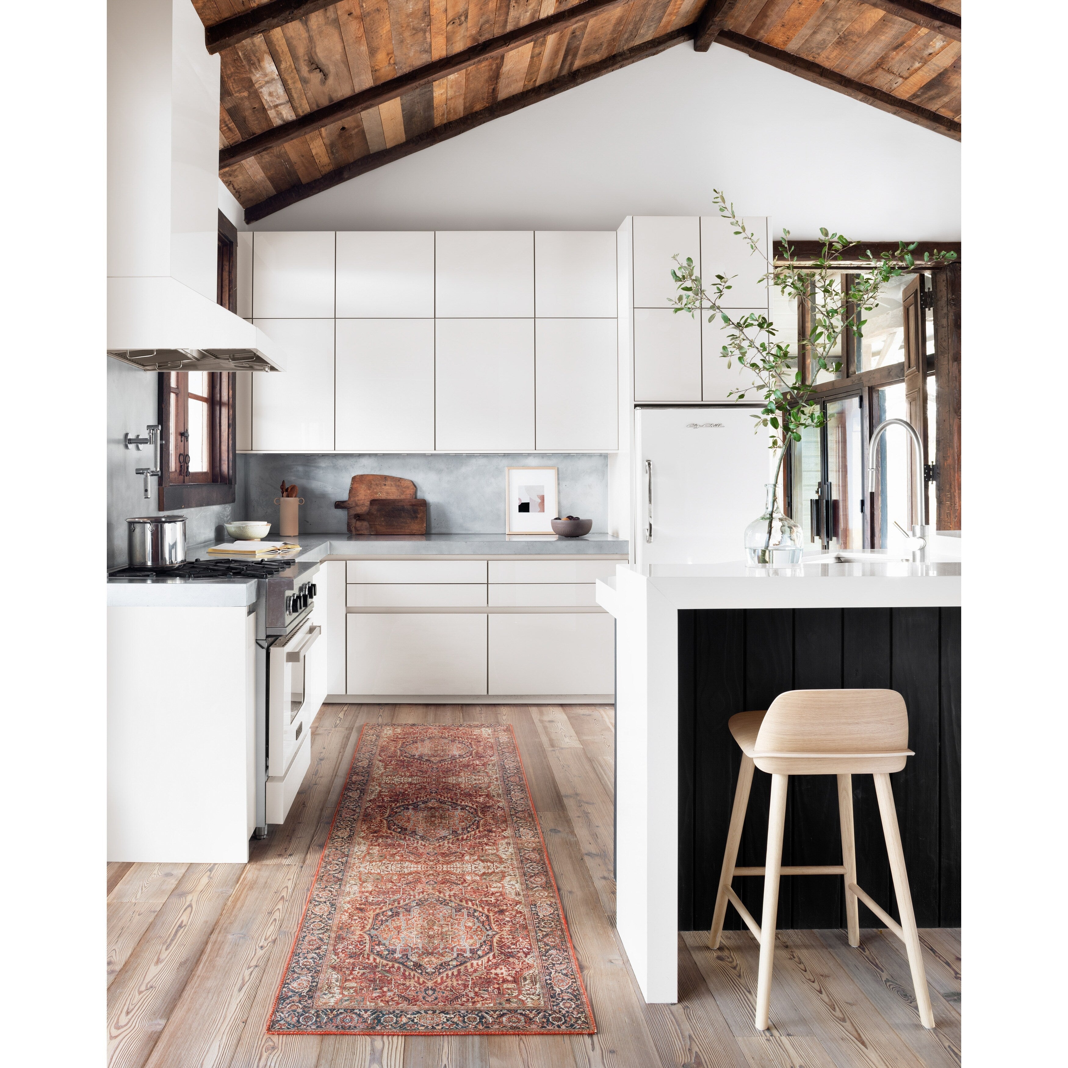 Tapis Alexander Home Isabelle style vintage traditionnel à bordure imprimée