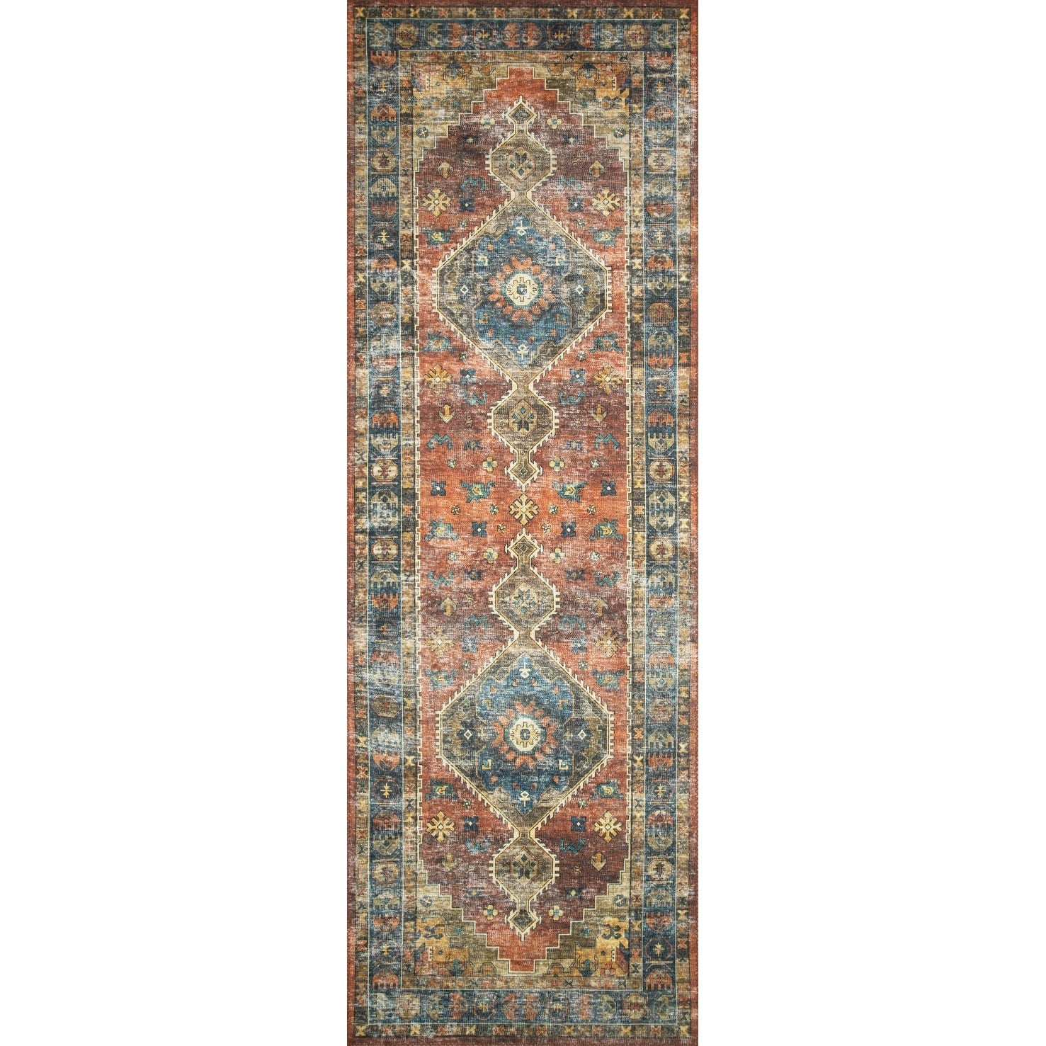 Tapis Alexander Home Leanne à imprimé aztèque vintage transitionnel
