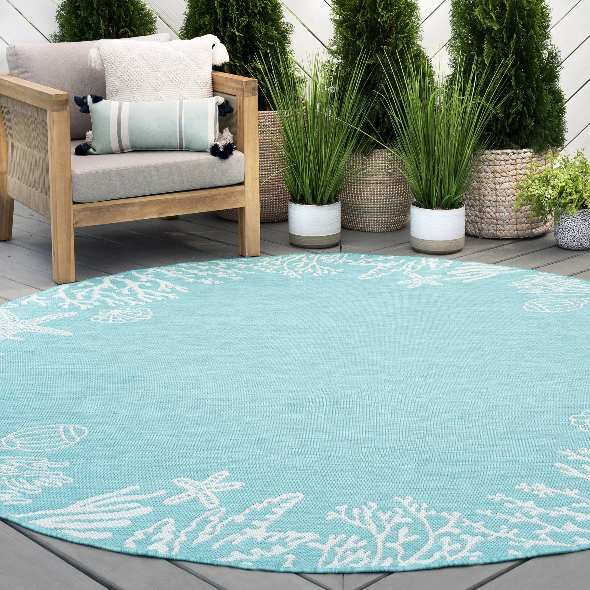 Tapis d'intérieur/extérieur Exo Coastal Graphic Print