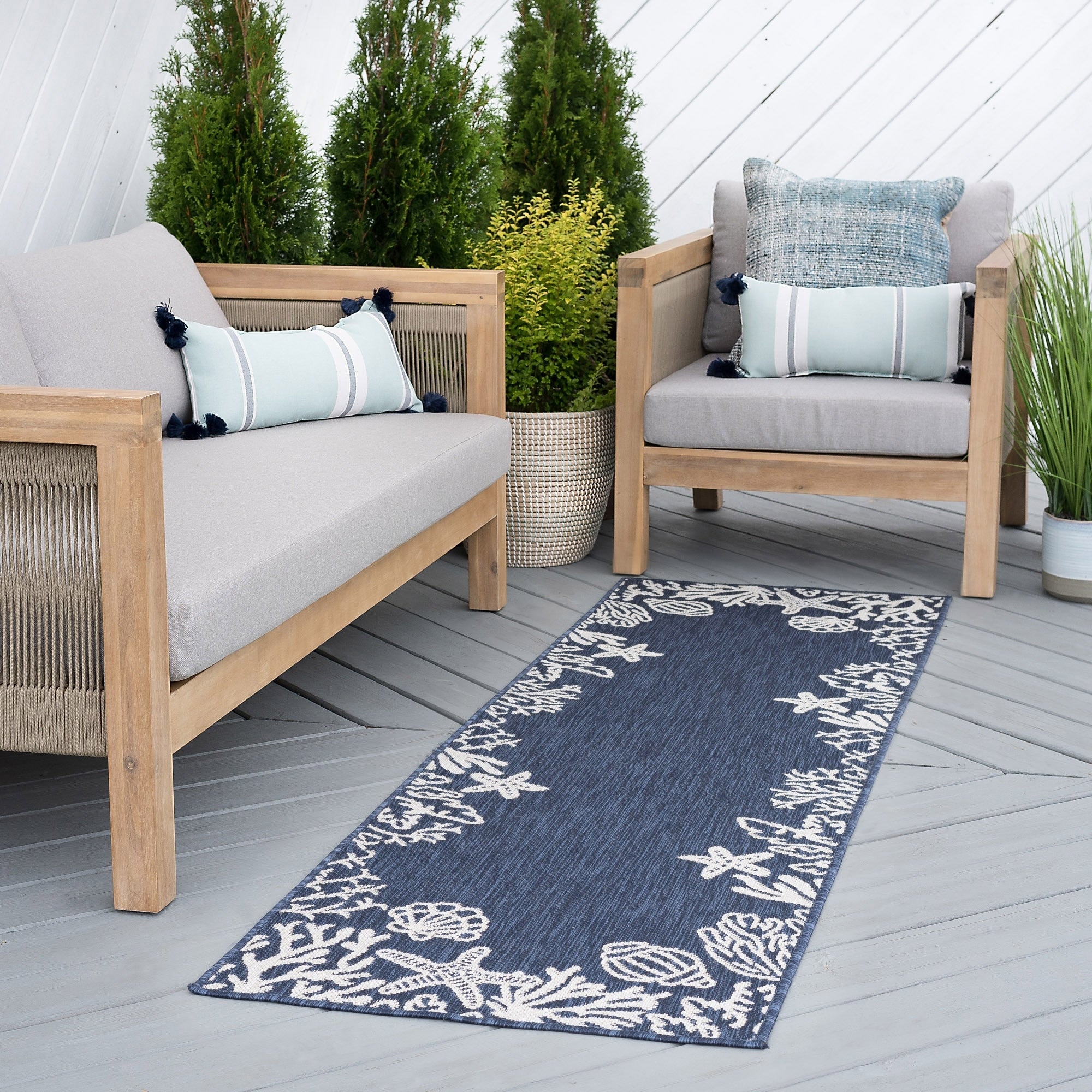 Tapis d'intérieur/extérieur Exo Coastal Graphic Print