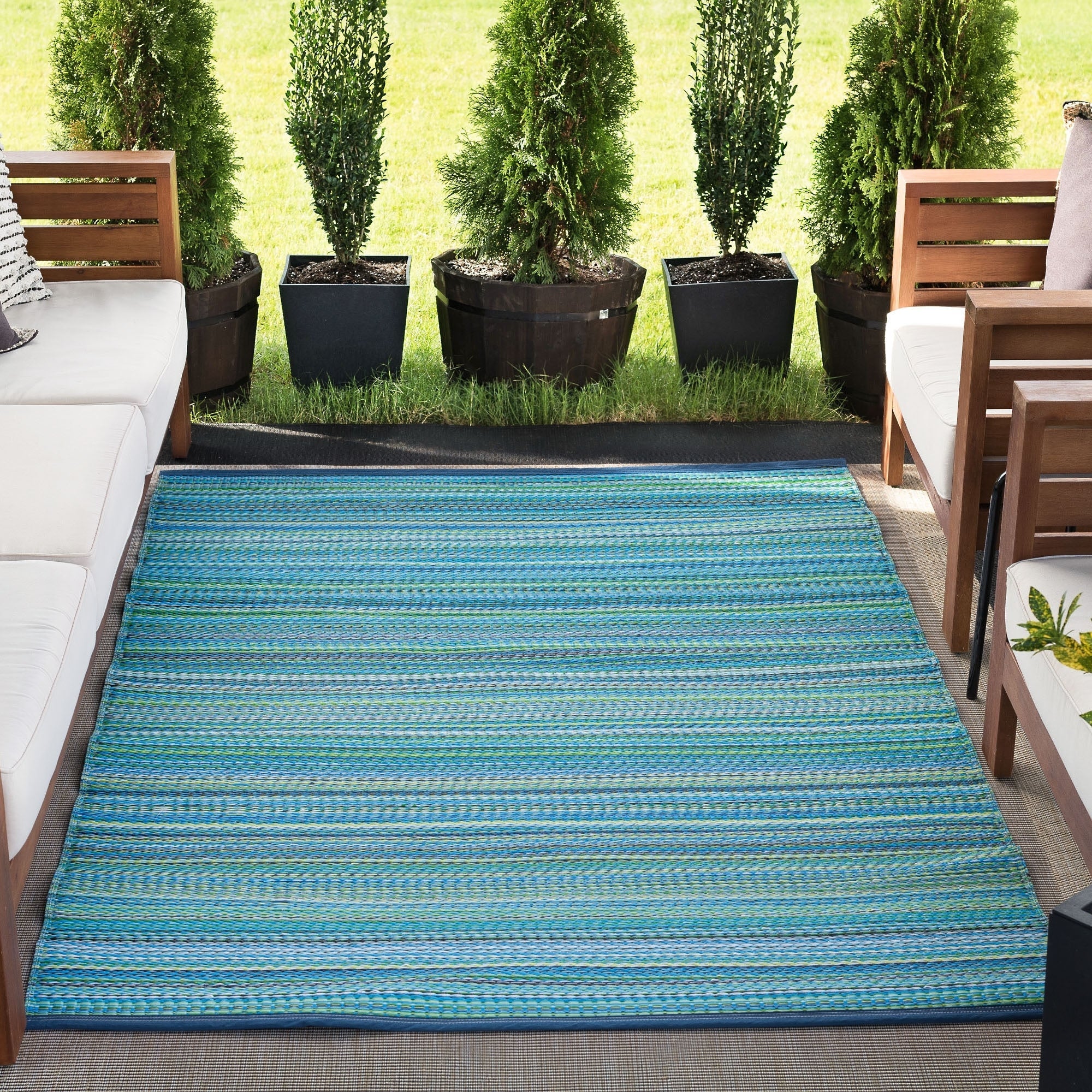 Sundown Beach Stripe Indoor/Outdoor Area Rug